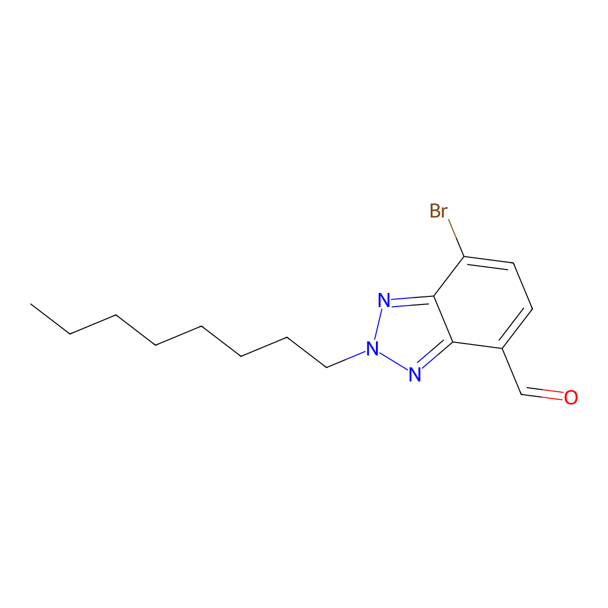 7-Bromo-2-octyl-2H-benzo[d][1,2,3]triazole-4-carbaldehyde molecular structure, CAS 2089233-96-3