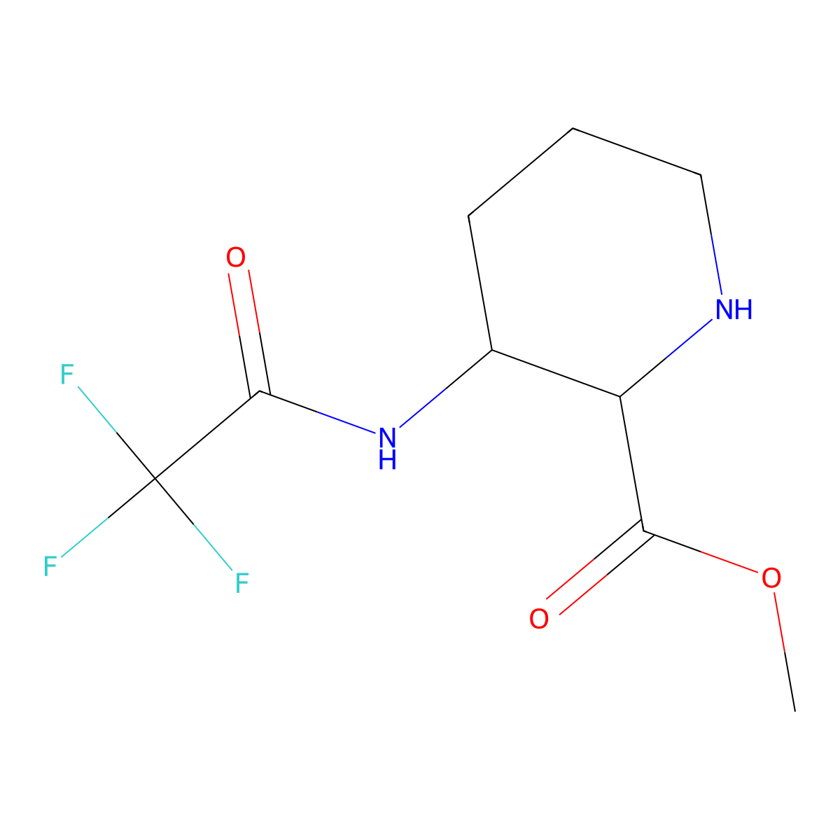 Methyl (2R,3S)-3-[(2,2,2-trifluoroacetyl)amino]piperidine-2-carboxylate molecular structure, CAS 2089245-34-9