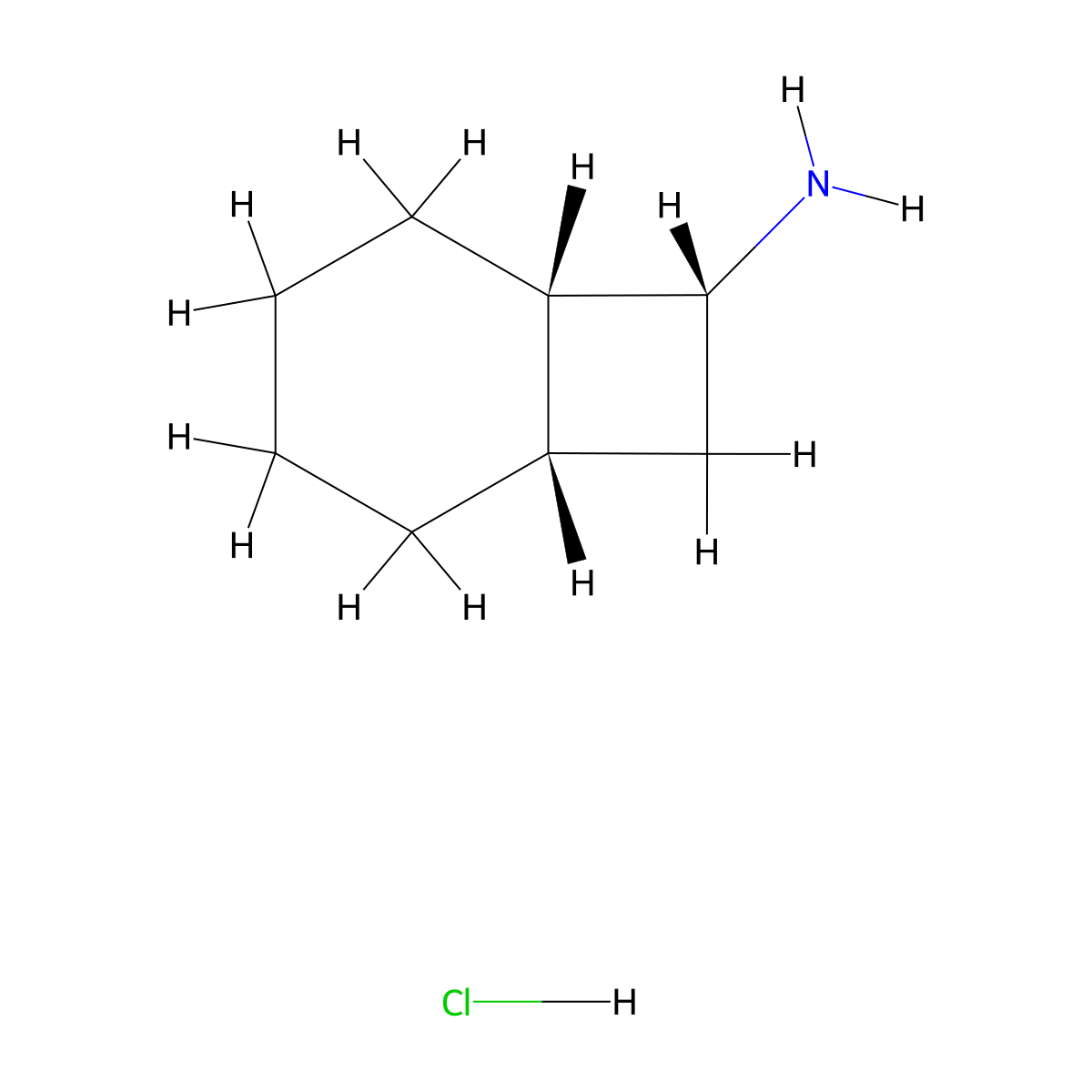 (1S,6S,7R)-bicyclo[4.2.0]octan-7-amine hydrochloride molecular structure, CAS 2089245-79-2