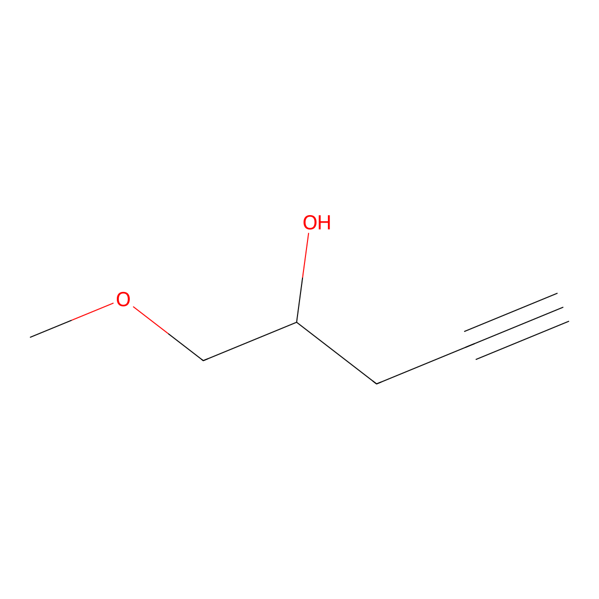 4-Pentyn-2-ol, 1-methoxy-, (2S)- molecular structure, CAS 2089246-02-4
