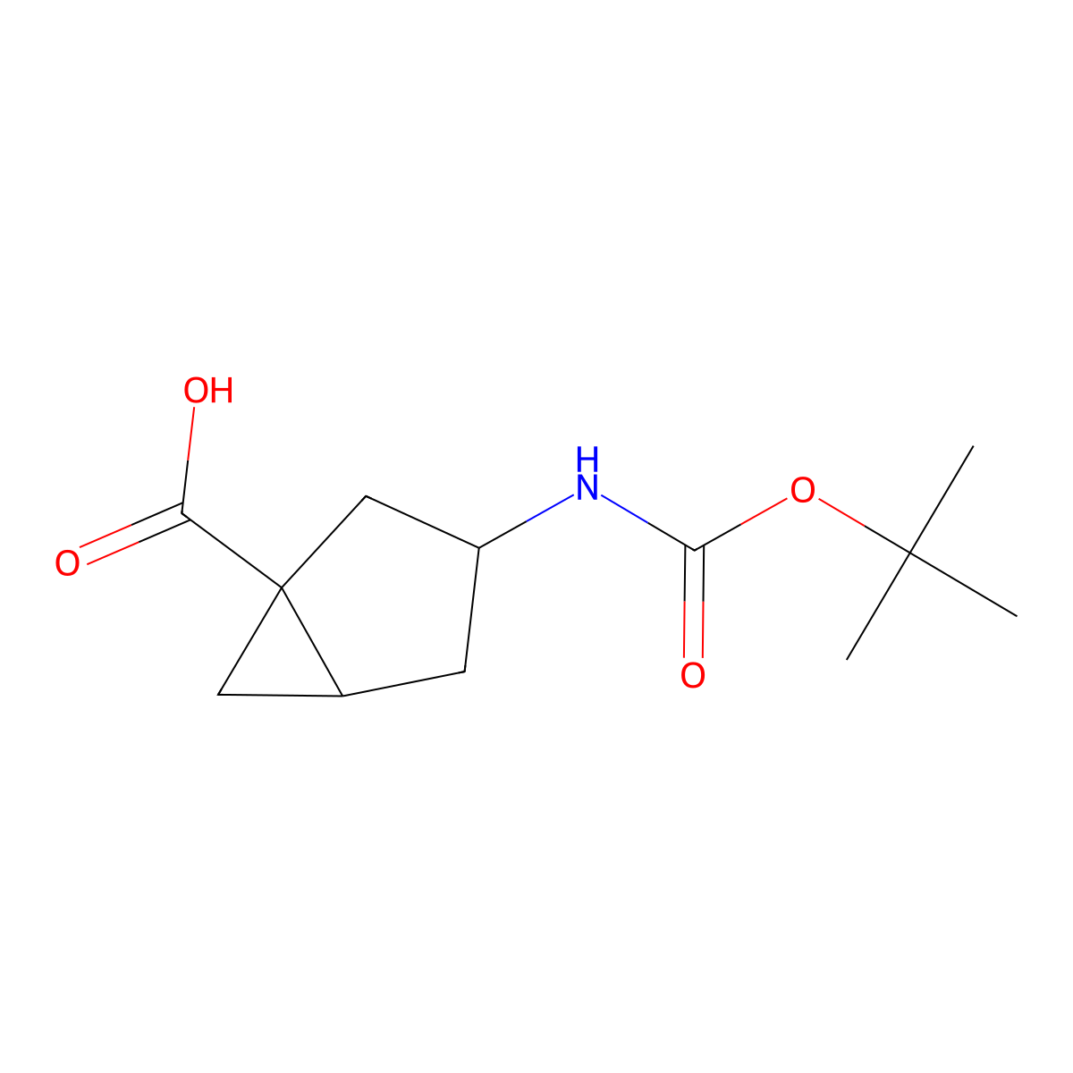 rac-(1R,3R,5R)-3-{[(tert-butoxy)carbonyl]amino}bicyclo[3.1.0]hexane-1-carboxylic acid molecular structure, CAS 2089246-05-7