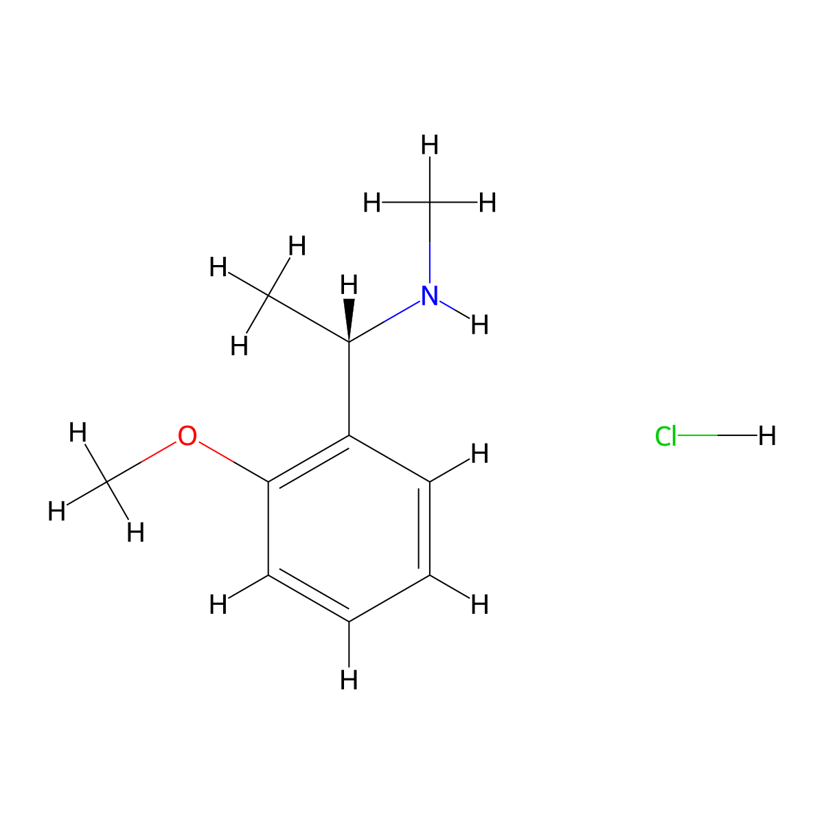 [(1S)-1-(2-methoxyphenyl)ethyl](methyl)amine hydrochloride molecular structure, CAS 2089246-06-8