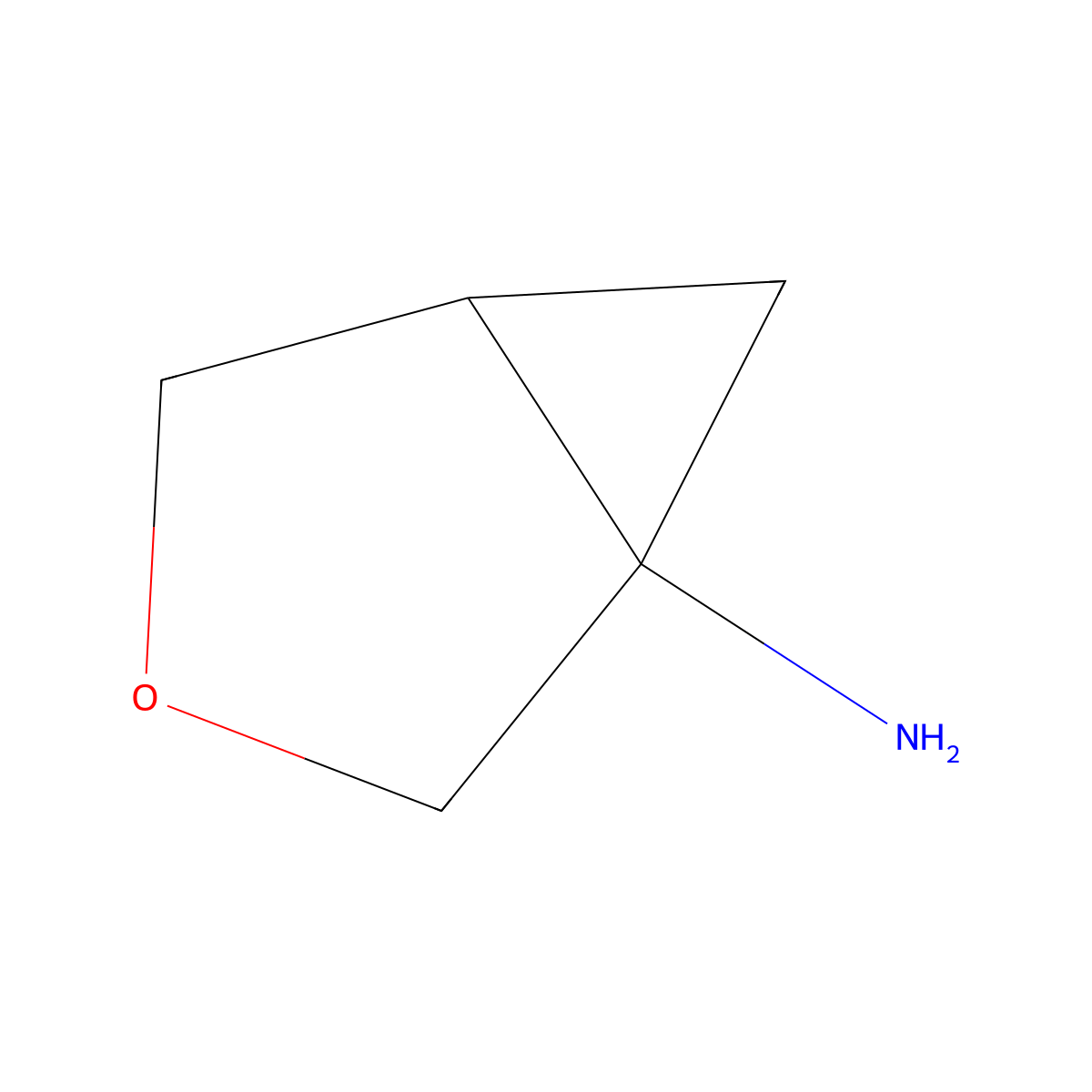 rac-(1R,5R)-3-oxabicyclo[3.1.0]hexan-1-amine molecular structure, CAS 2089246-13-7