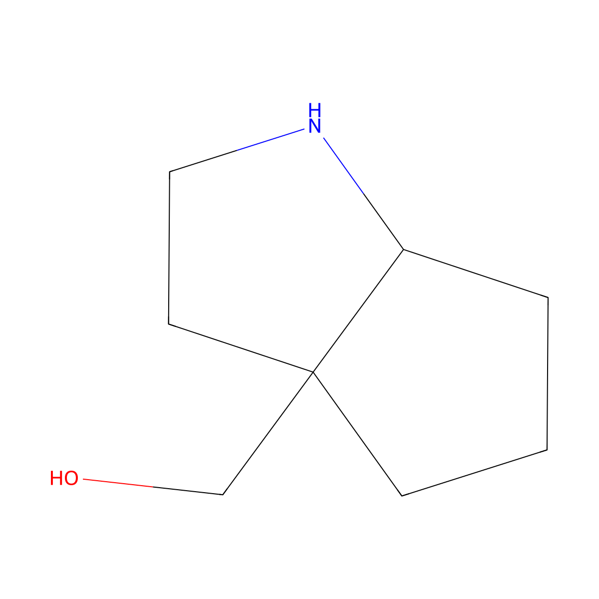 rac-[(3aR,6aS)-octahydrocyclopenta[b]pyrrol-3a-yl]methanol molecular structure, CAS 2089246-20-6