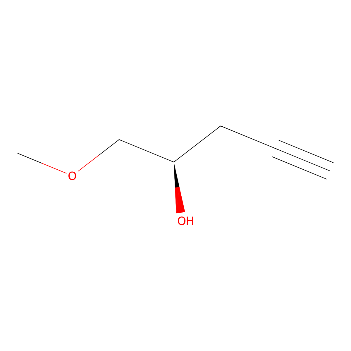 (2R)-1-methoxypent-4-yn-2-ol molecular structure, CAS 2089246-31-9