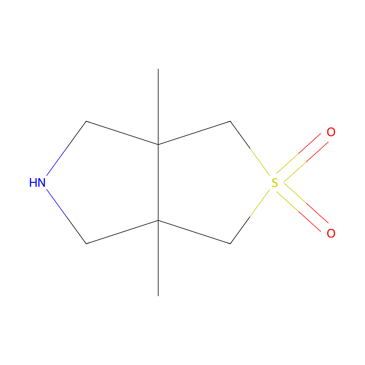 (3aR,6aS)-3a,6a-dimethyl-hexahydro-1H-2lambda6-thieno[3,4-c]pyrrole-2,2-dione molecular structure, CAS 2089246-56-8