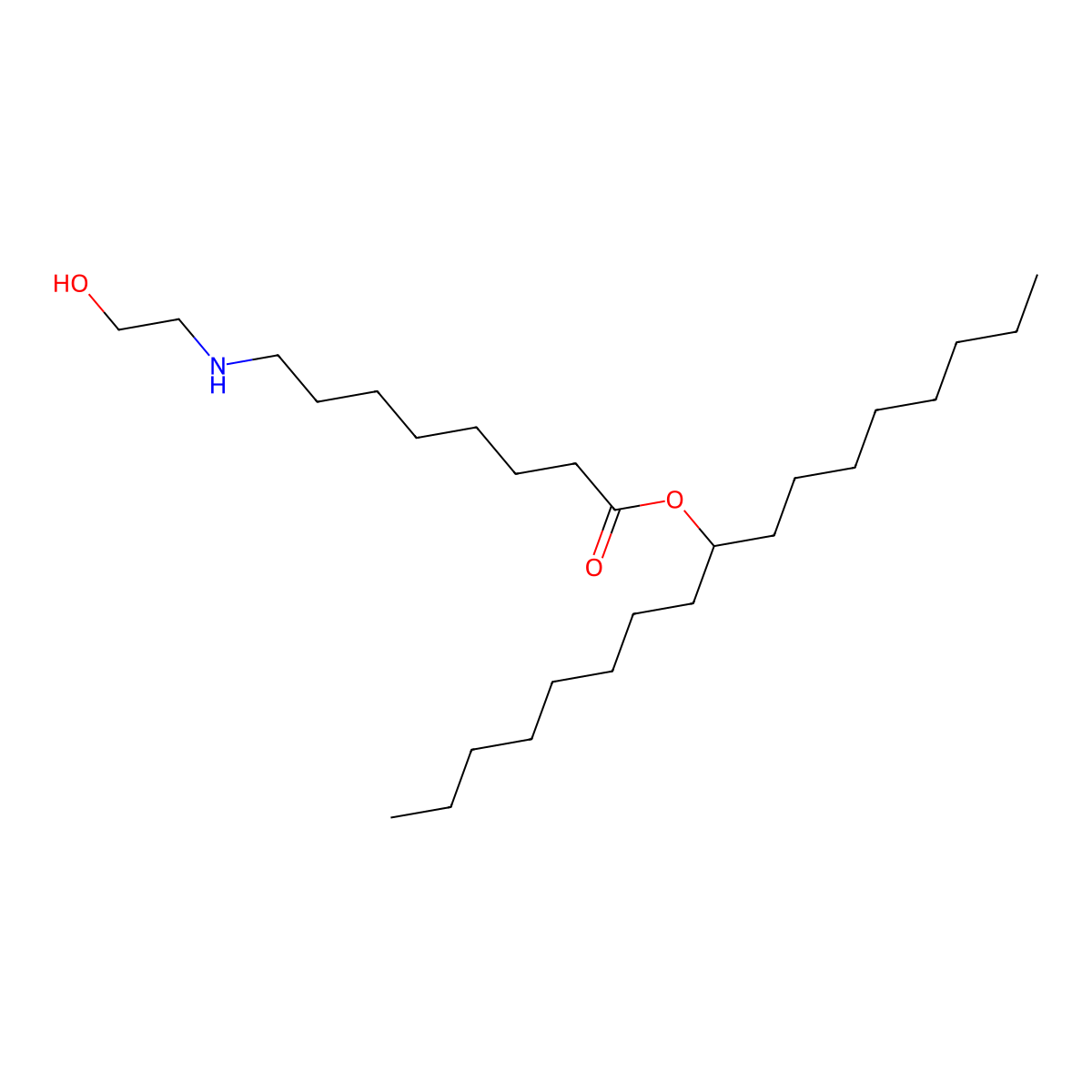 Heptadecan-9-yl 8-((2-hydroxyethyl)amino)octanoate molecular structure, CAS 2089253-23-4