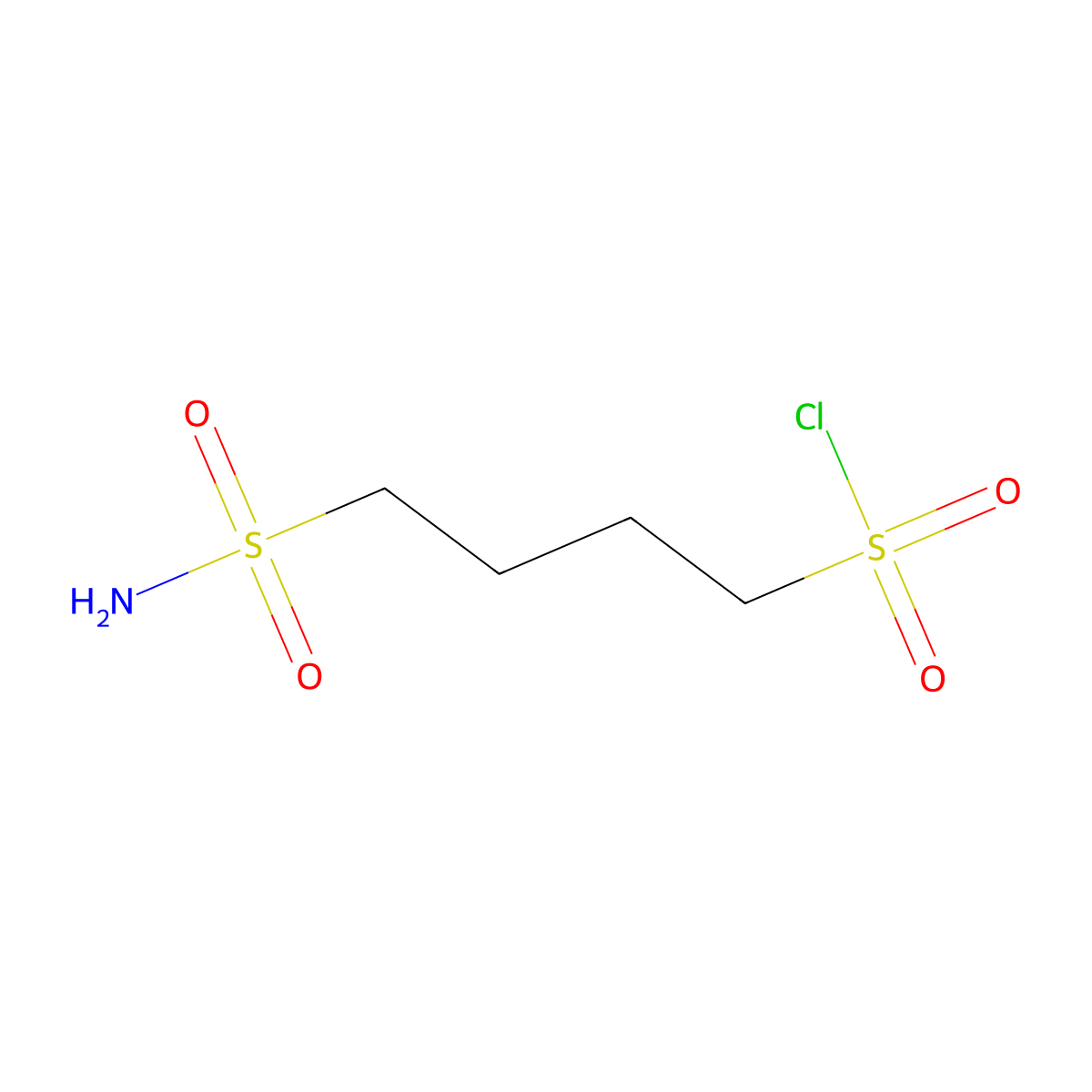 4-Sulfamoylbutane-1-sulfonyl chloride molecular structure, CAS 2089254-97-5