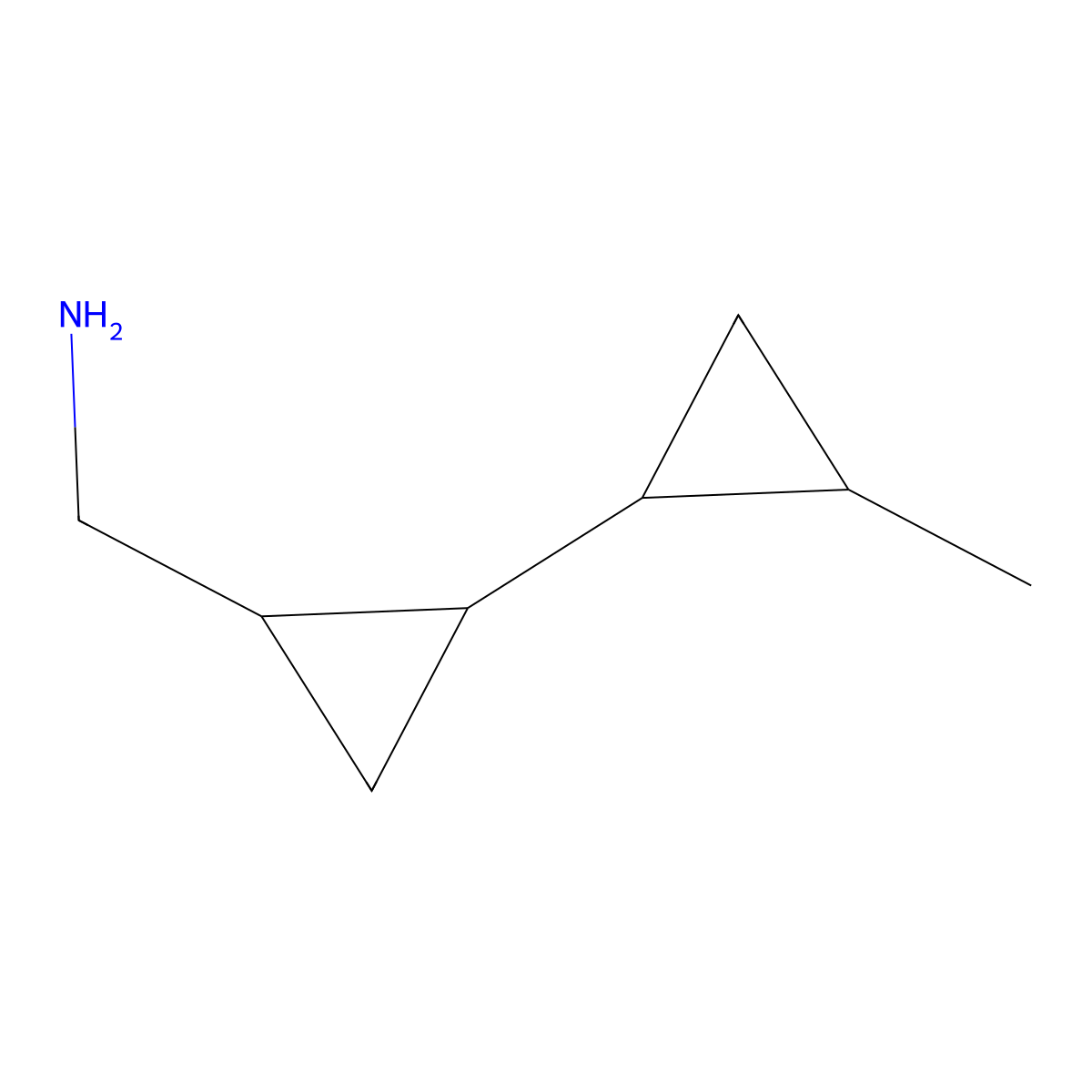 [2-(2-Methylcyclopropyl)cyclopropyl]methanamine molecular structure, CAS 2089255-00-3