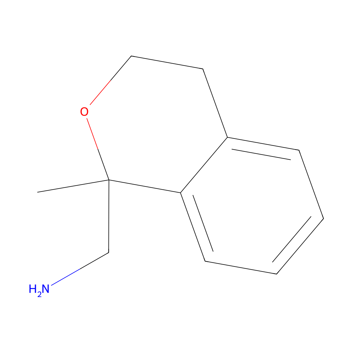 (1-methyl-3,4-dihydro-1H-2-benzopyran-1-yl)methanamine molecular structure, CAS 2089255-03-6