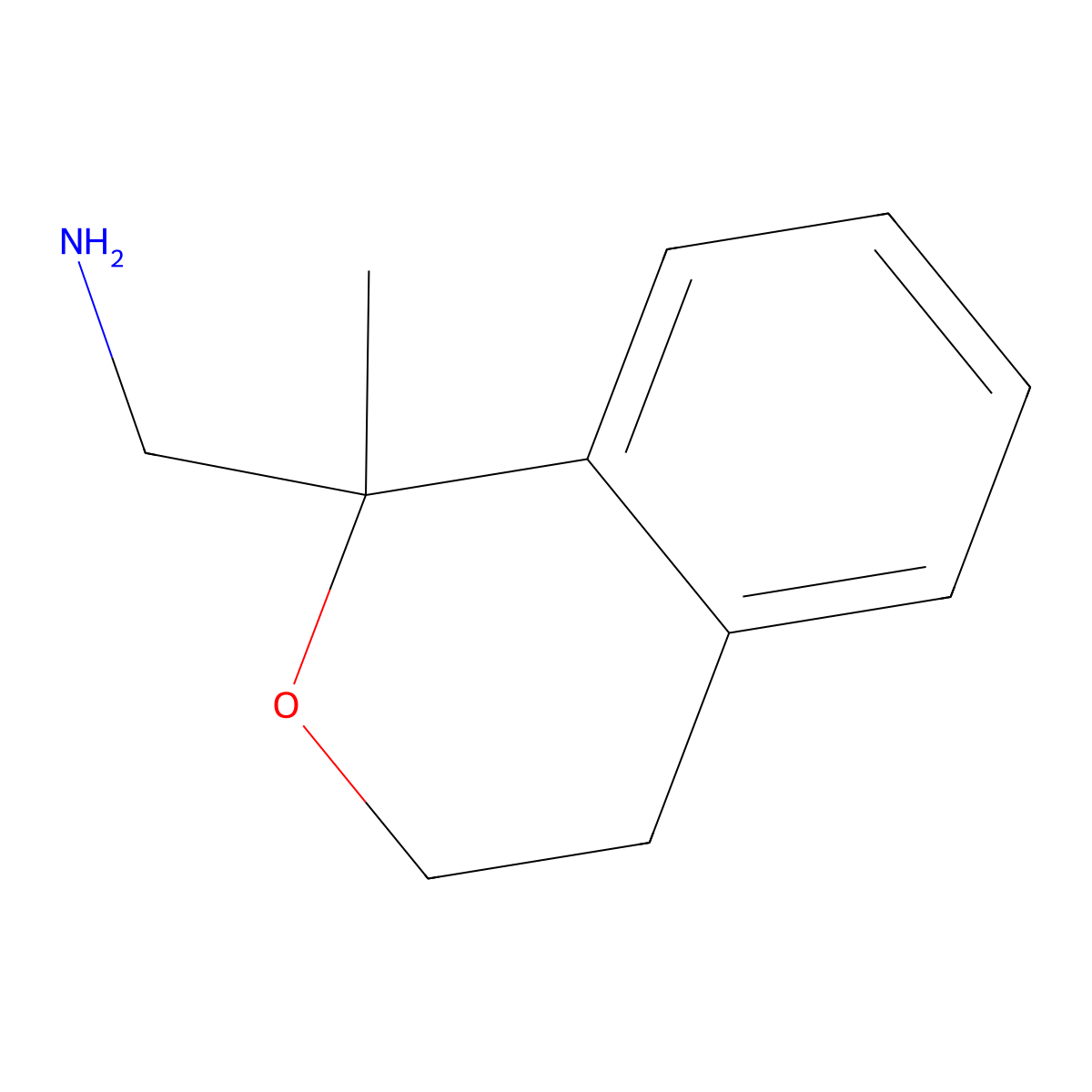(1-methyl-3,4-dihydro-1H-2-benzopyran-1-yl)methanamine molecular structure, CAS 2089255-03-6