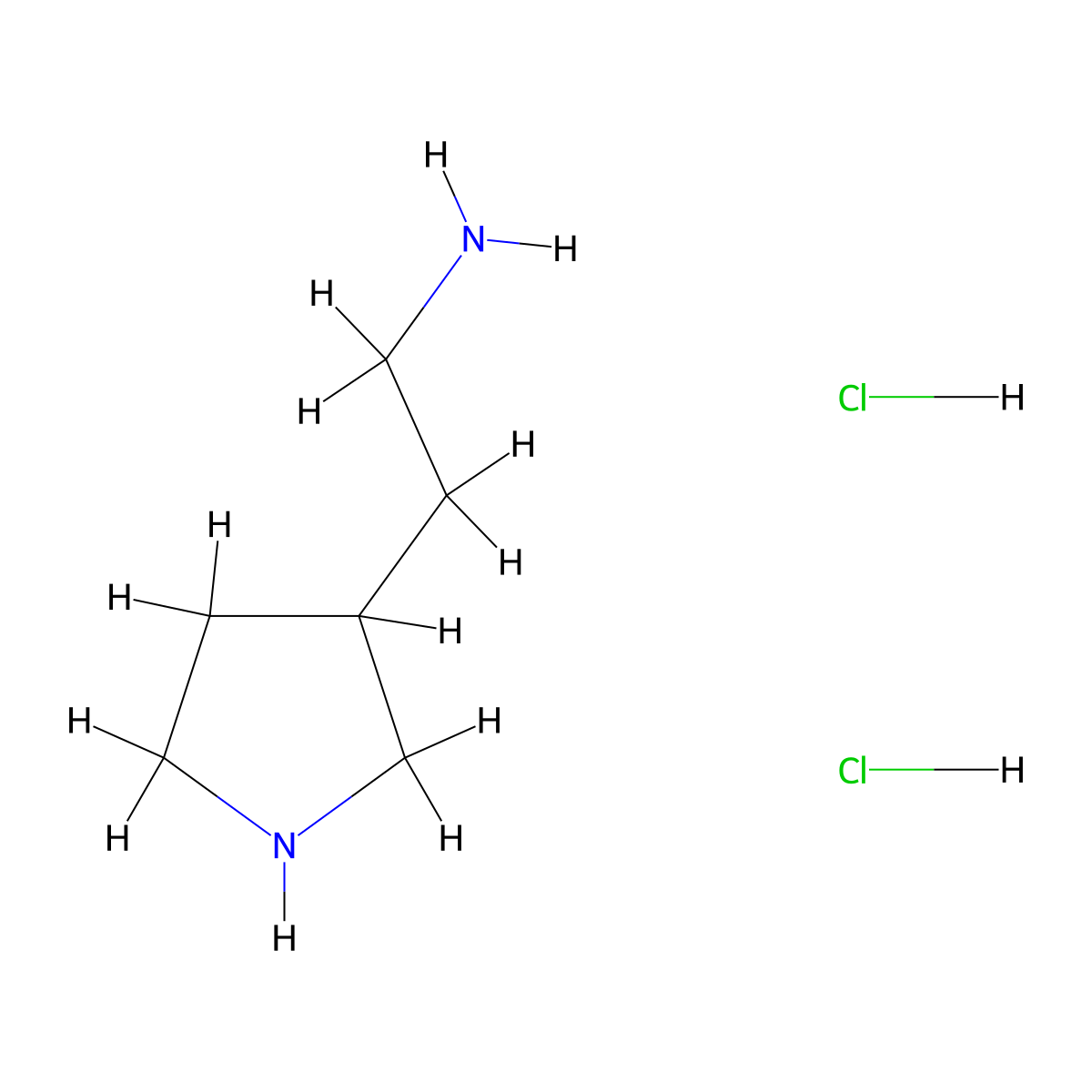 2-(Pyrrolidin-3-yl)ethan-1-amine dihydrochloride molecular structure, CAS 2089255-04-7