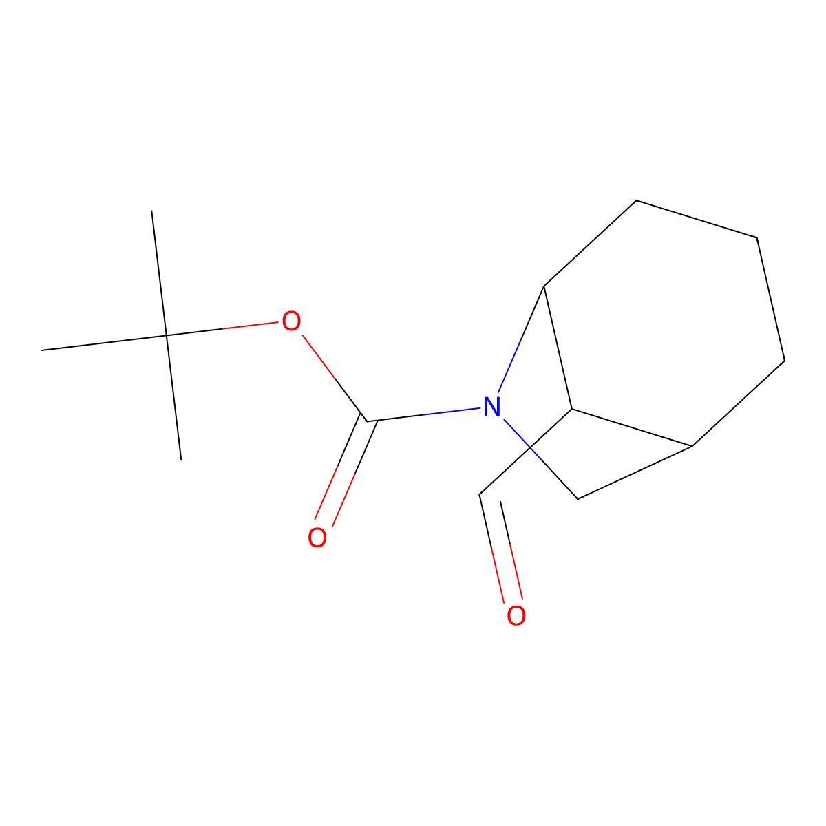 Tert-butyl 8-formyl-6-azabicyclo[3.2.1]octane-6-carboxylate molecular structure, CAS 2089255-05-8