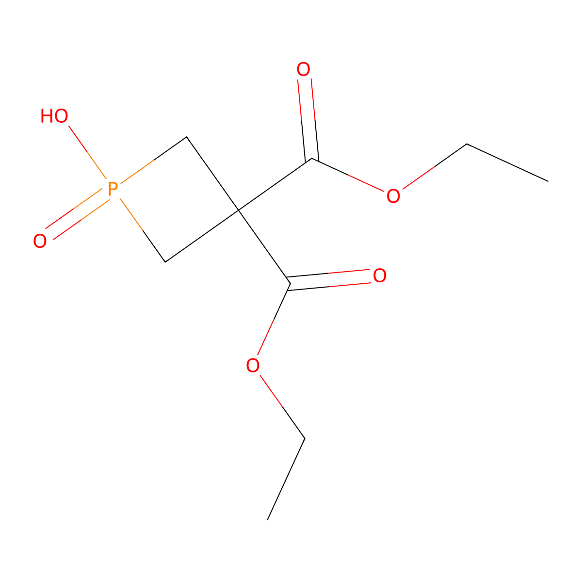 3,3-Diethyl 1-hydroxy-1-oxo-1lambda5-phosphetane-3,3-dicarboxylate molecular structure, CAS 2089255-29-6