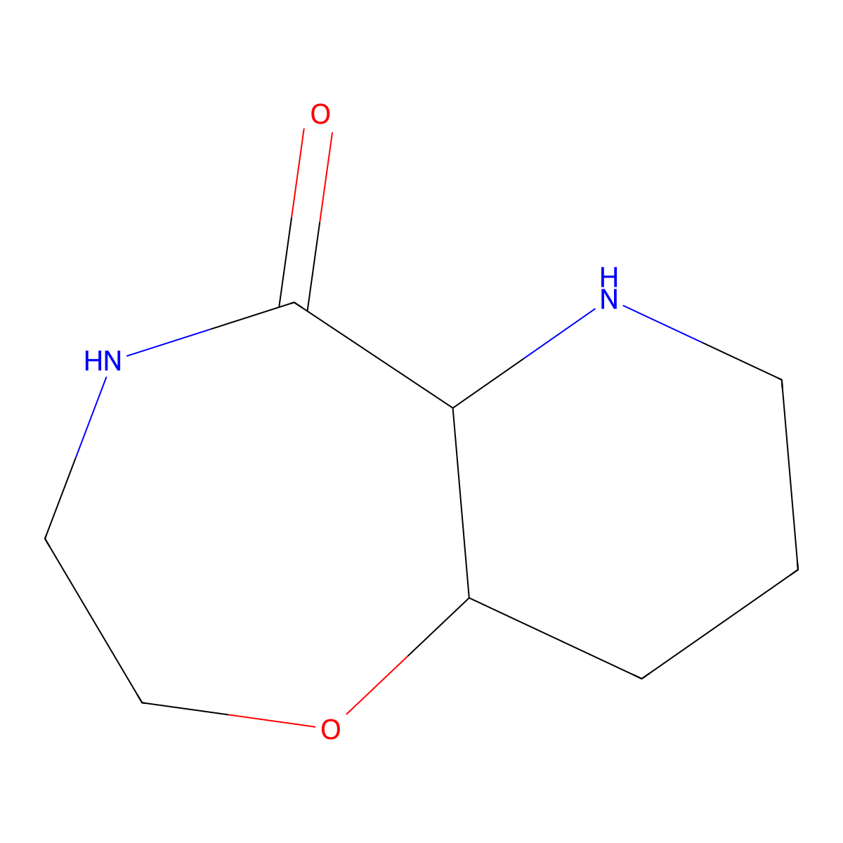 Decahydropyrido[2,3-f][1,4]oxazepin-5-one molecular structure, CAS 2089255-30-9