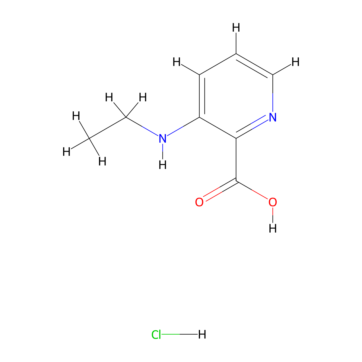 3-(Ethylamino)pyridine-2-carboxylic acid hydrochloride molecular structure, CAS 2089255-34-3