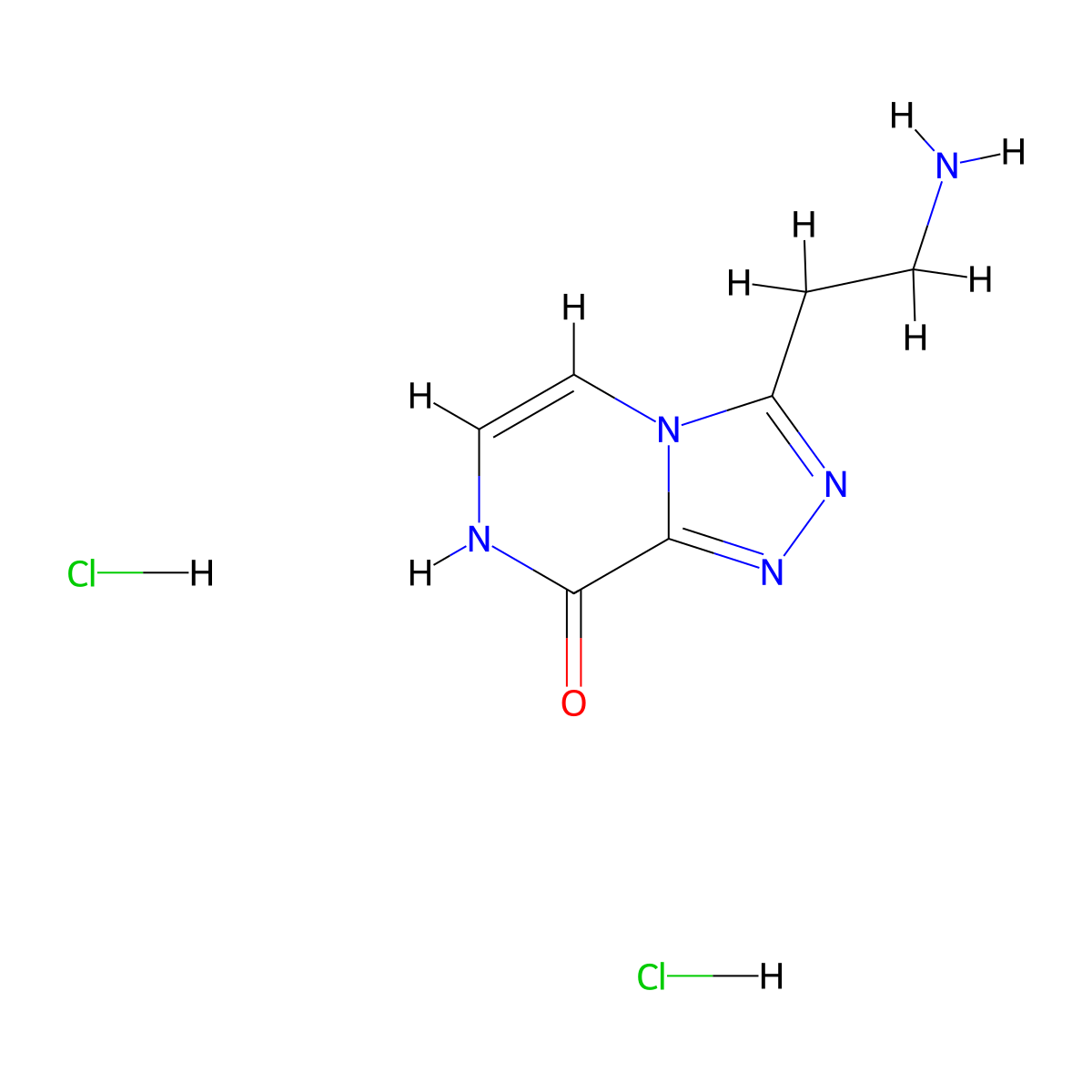 3-(2-aminoethyl)-7H,8H-[1,2,4]triazolo[4,3-a]pyrazin-8-one dihydrochloride molecular structure, CAS 2089255-36-5