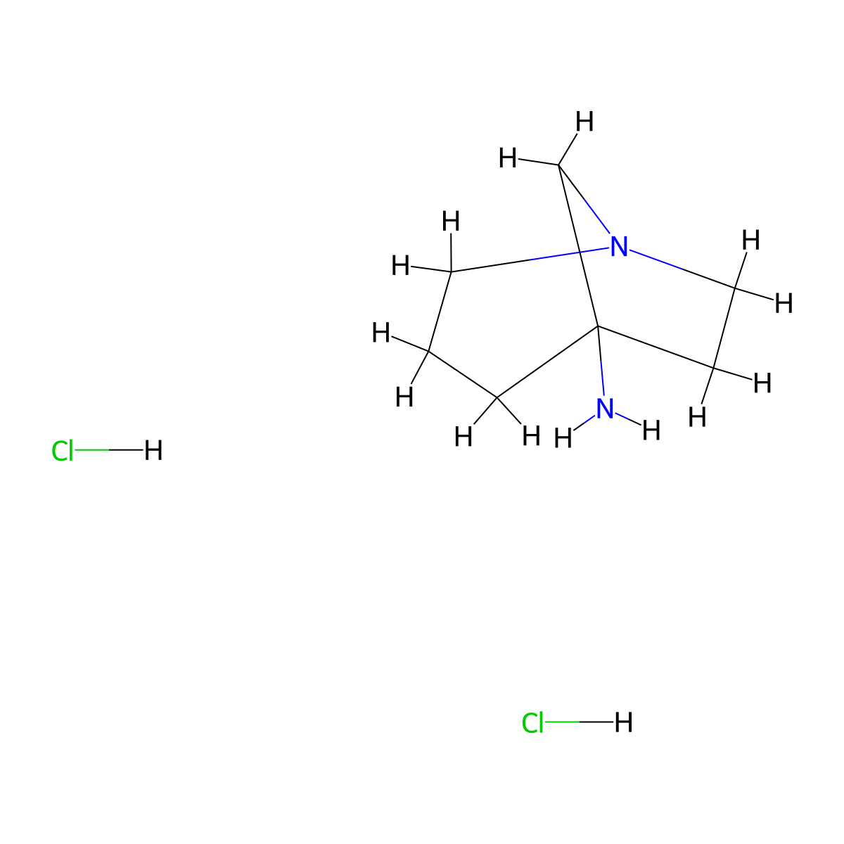 1-Azabicyclo(3.2.1)octan-5-amine dihydrochloride molecular structure, CAS 2089255-43-4
