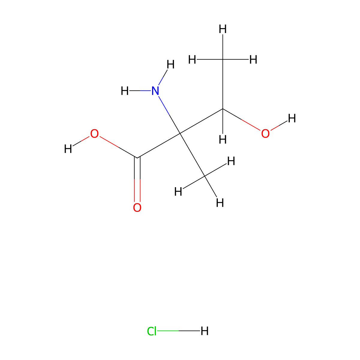 2-Amino-3-hydroxy-2-methylbutanoic acid hydrochloride molecular structure, CAS 2089255-48-9