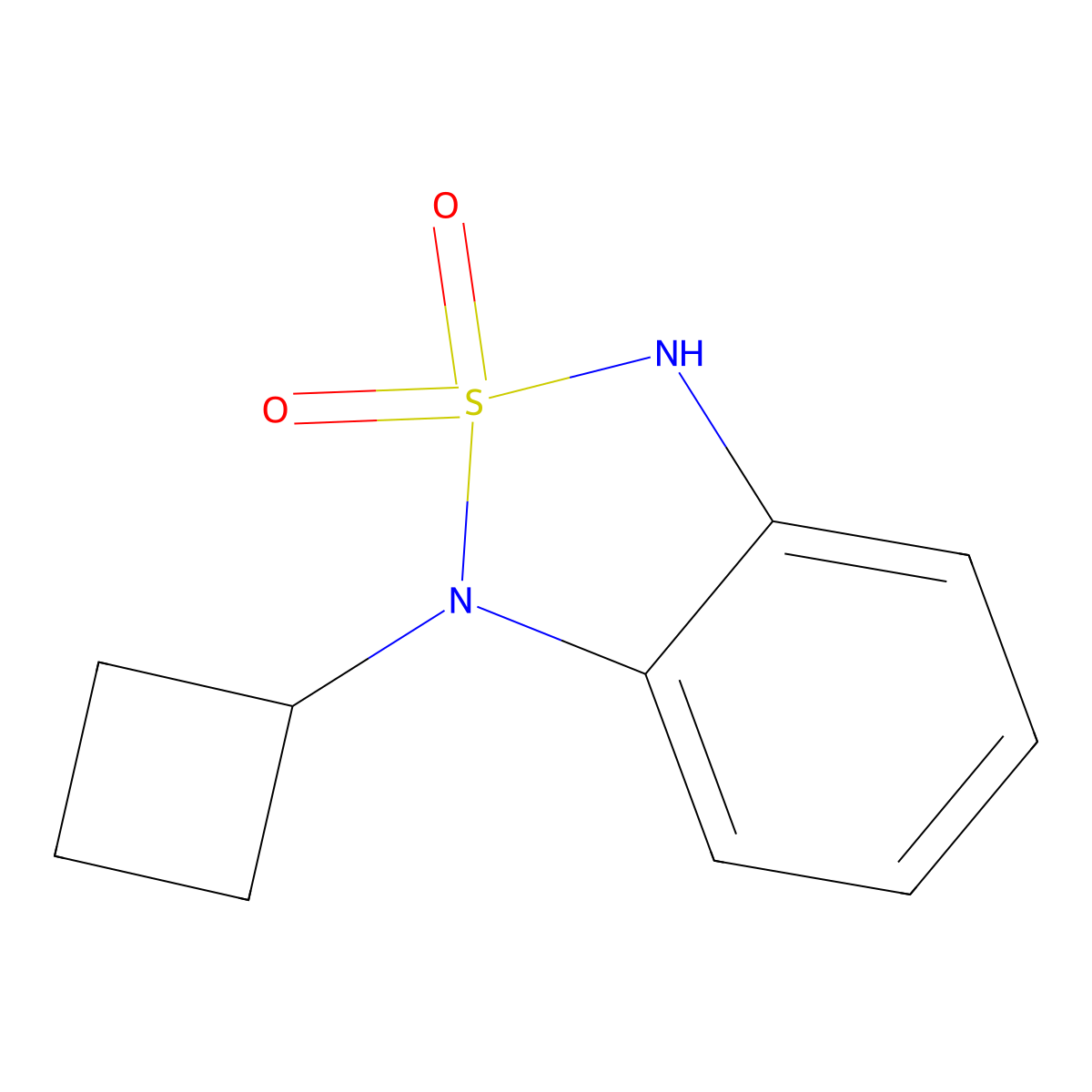 1-Cyclobutyl-1,3-dihydro-2lambda6,1,3-benzothiadiazole-2,2-dione molecular structure, CAS 2089255-49-0