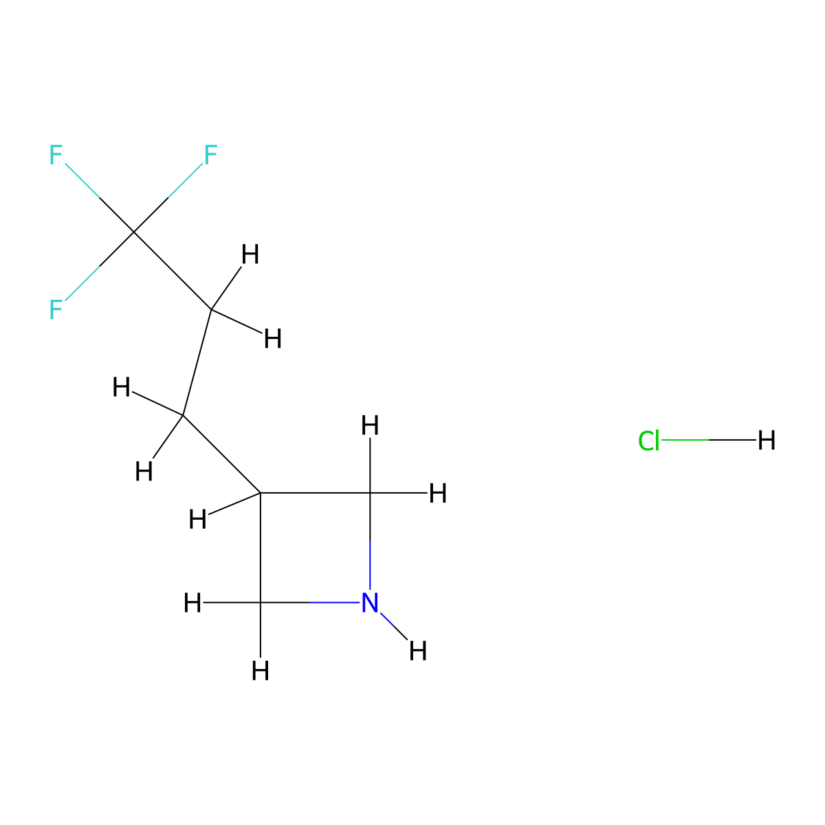 3-(3,3,3-Trifluoropropyl)azetidine hydrochloride molecular structure, CAS 2089255-65-0