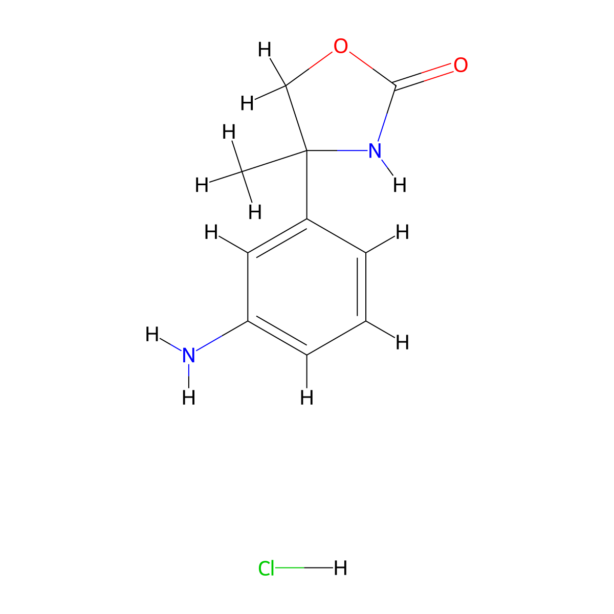 4-(3-Aminophenyl)-4-methyl-1,3-oxazolidin-2-one hydrochloride molecular structure, CAS 2089255-67-2