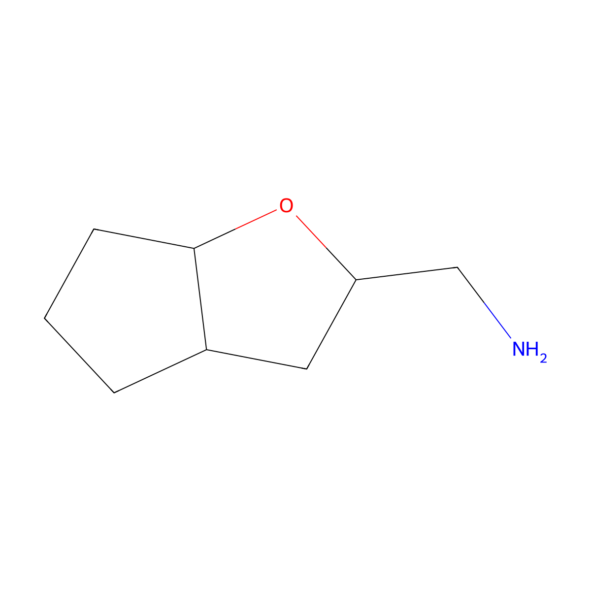 {hexahydro-2H-cyclopenta[b]furan-2-yl}methanamine molecular structure, CAS 2089255-69-4