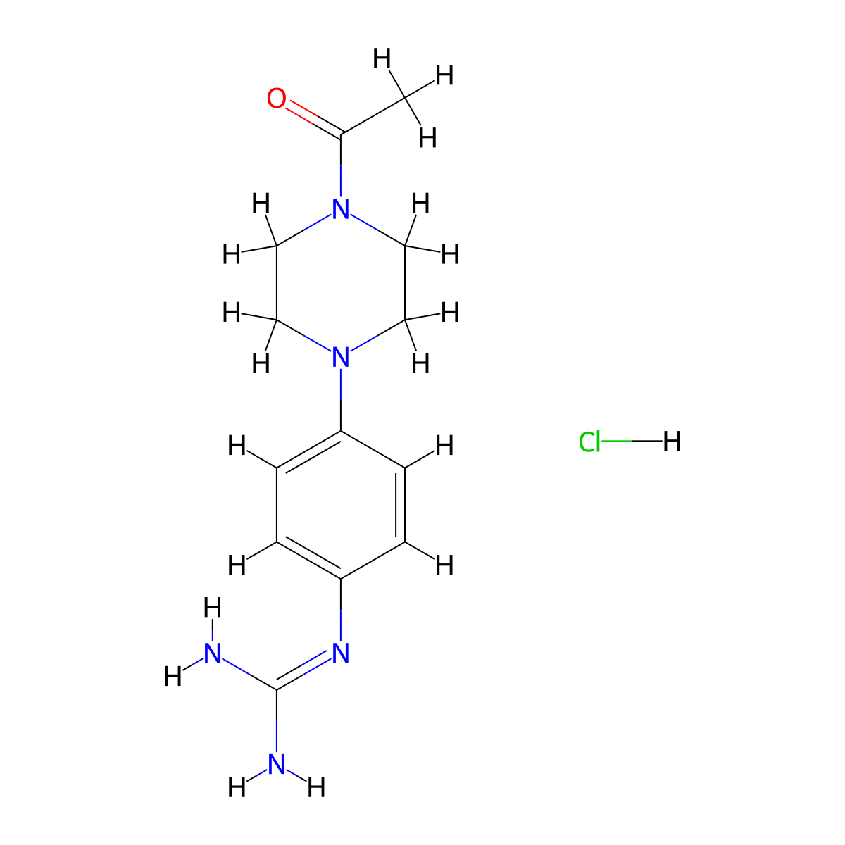 N-[4-(4-acetylpiperazin-1-yl)phenyl]guanidine hydrochloride molecular structure, CAS 2089255-79-6