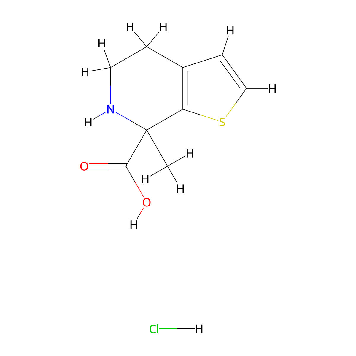 7-methyl-4H,5H,6H,7H-thieno[2,3-c]pyridine-7-carboxylic acid hydrochloride molecular structure, CAS 2089255-84-3