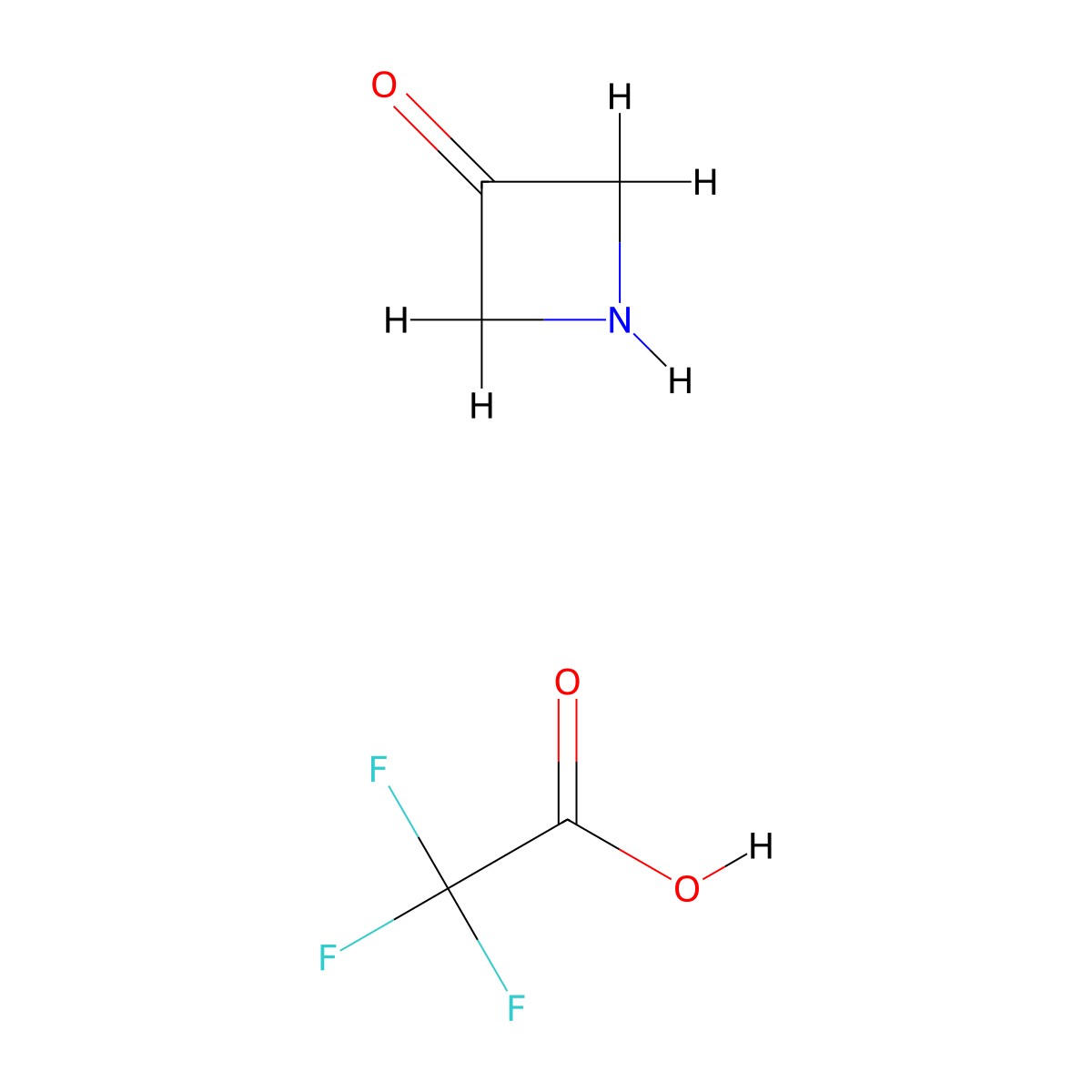 Azetidin-3-one trifluoroacetate molecular structure, CAS 2089255-86-5