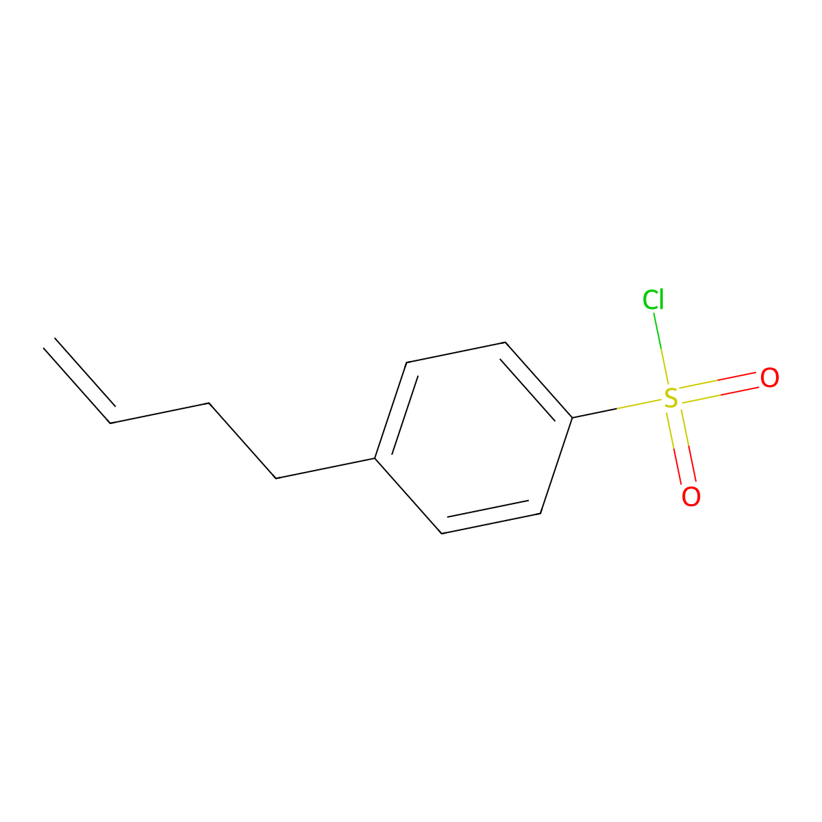 4-(But-3-en-1-yl)benzene-1-sulfonyl chloride molecular structure, CAS 2089255-95-6