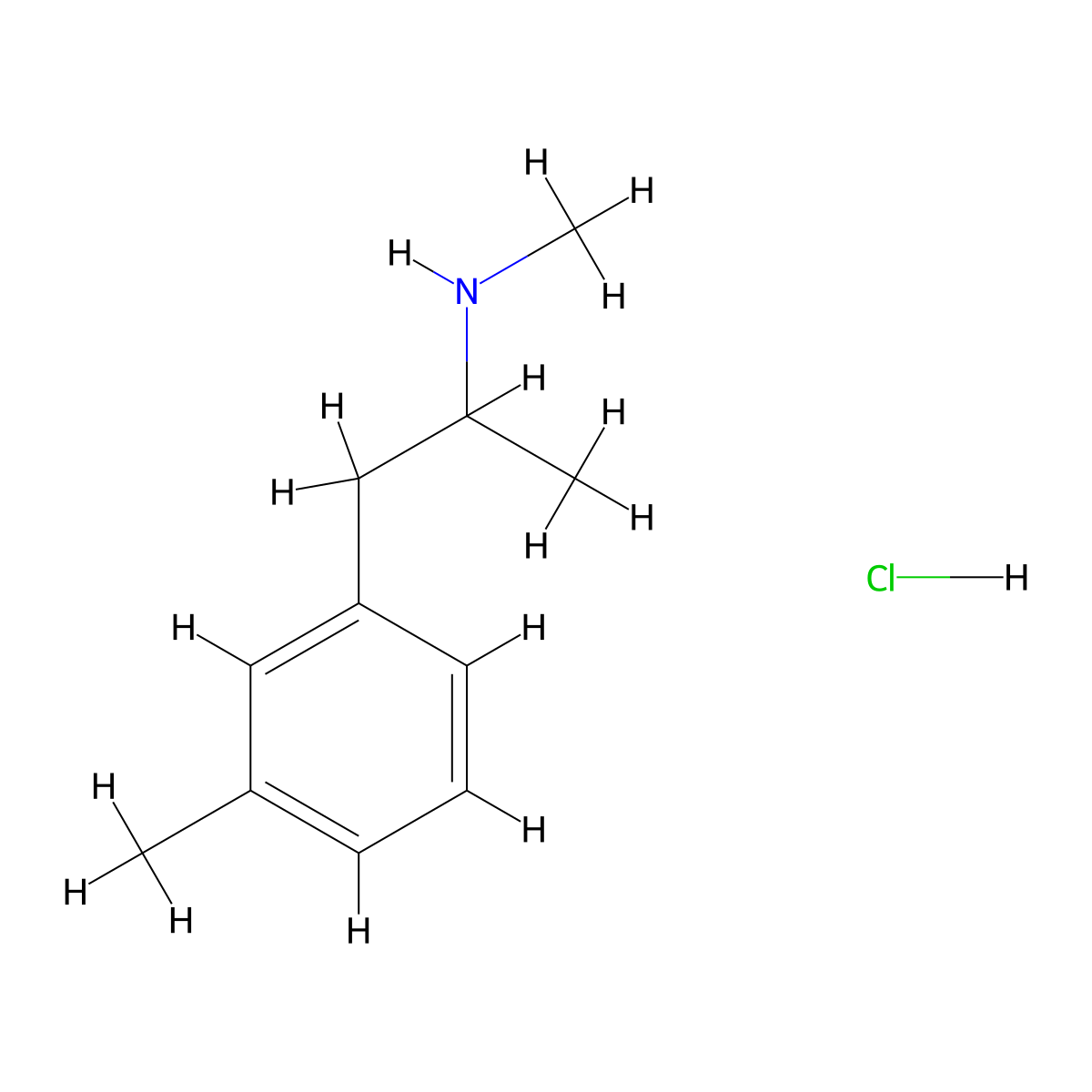 Methyl[1-(3-methylphenyl)propan-2-yl]amine hydrochloride molecular structure, CAS 2089255-96-7