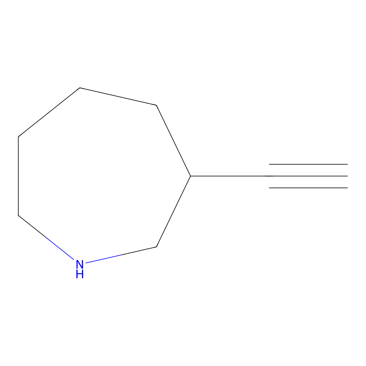 3-Ethynylazepane molecular structure, CAS 2089255-99-0