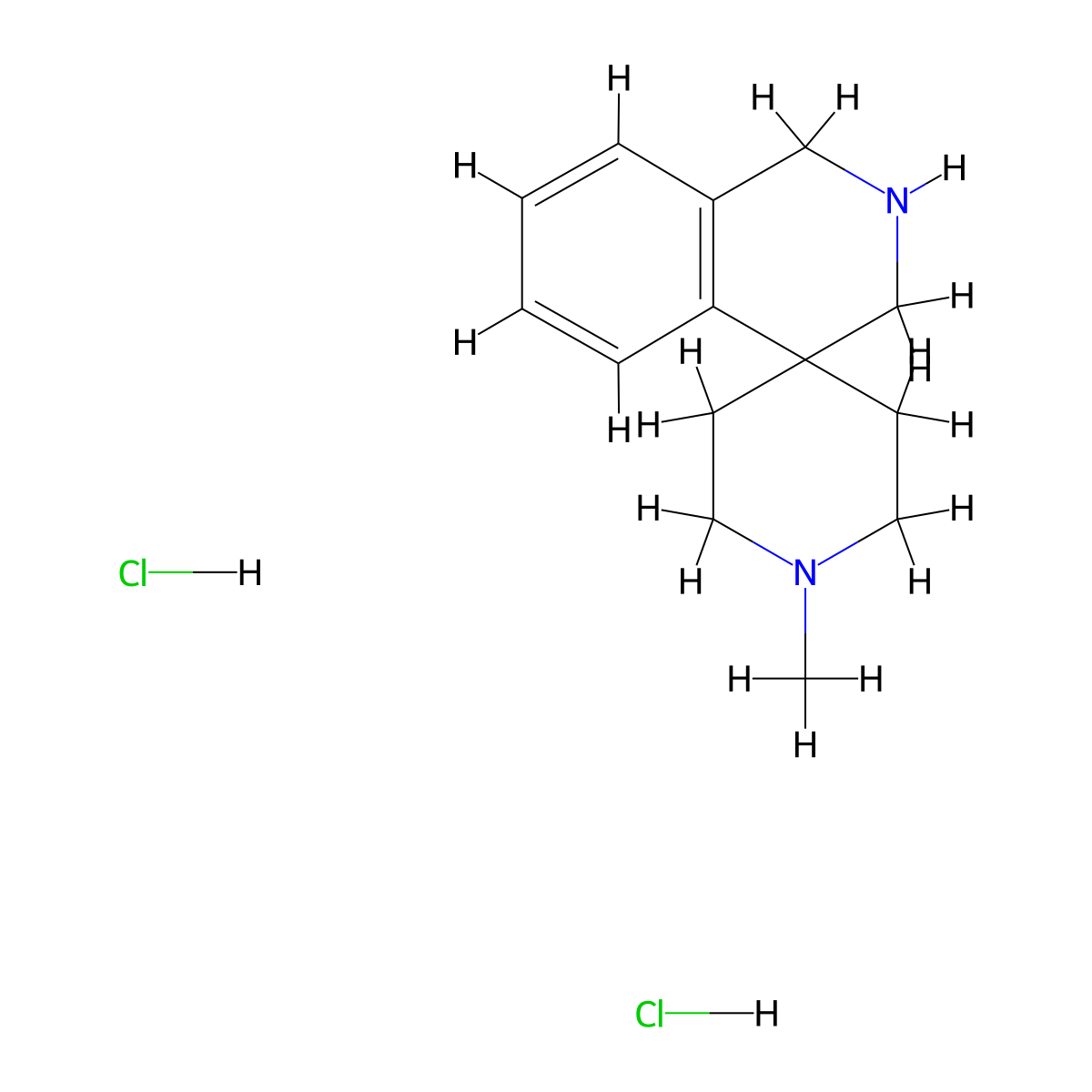 1'-methyl-2,3-dihydro-1H-spiro[isoquinoline-4,4'-piperidine] dihydrochloride molecular structure, CAS 2089256-02-8