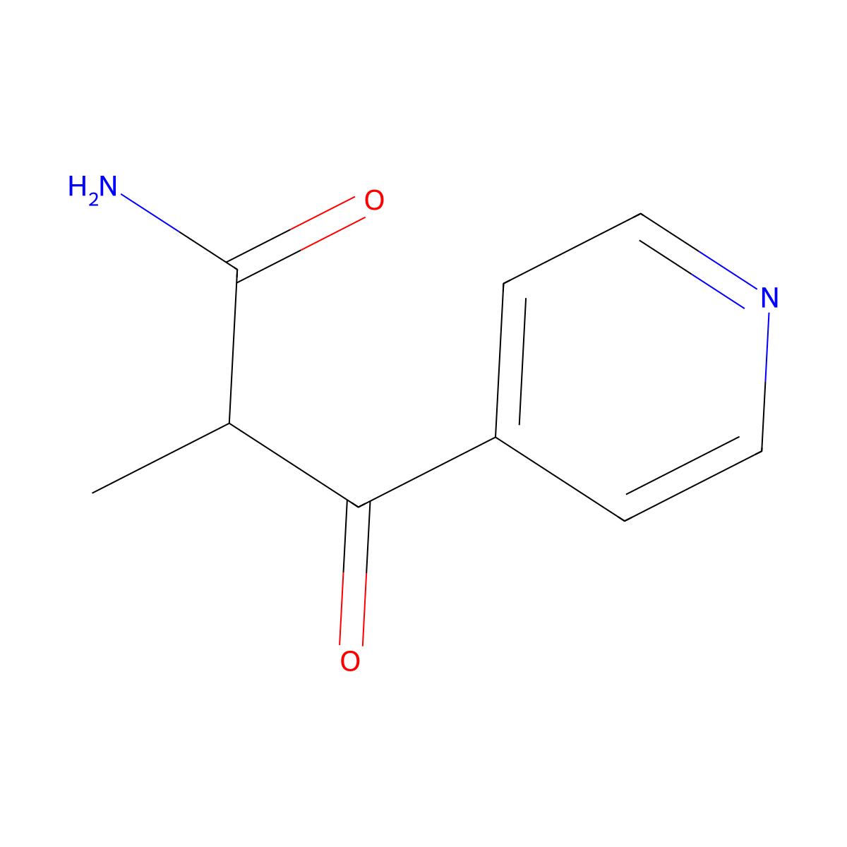 2-Methyl-3-oxo-3-(pyridin-4-yl)propanamide molecular structure, CAS 2089256-04-0