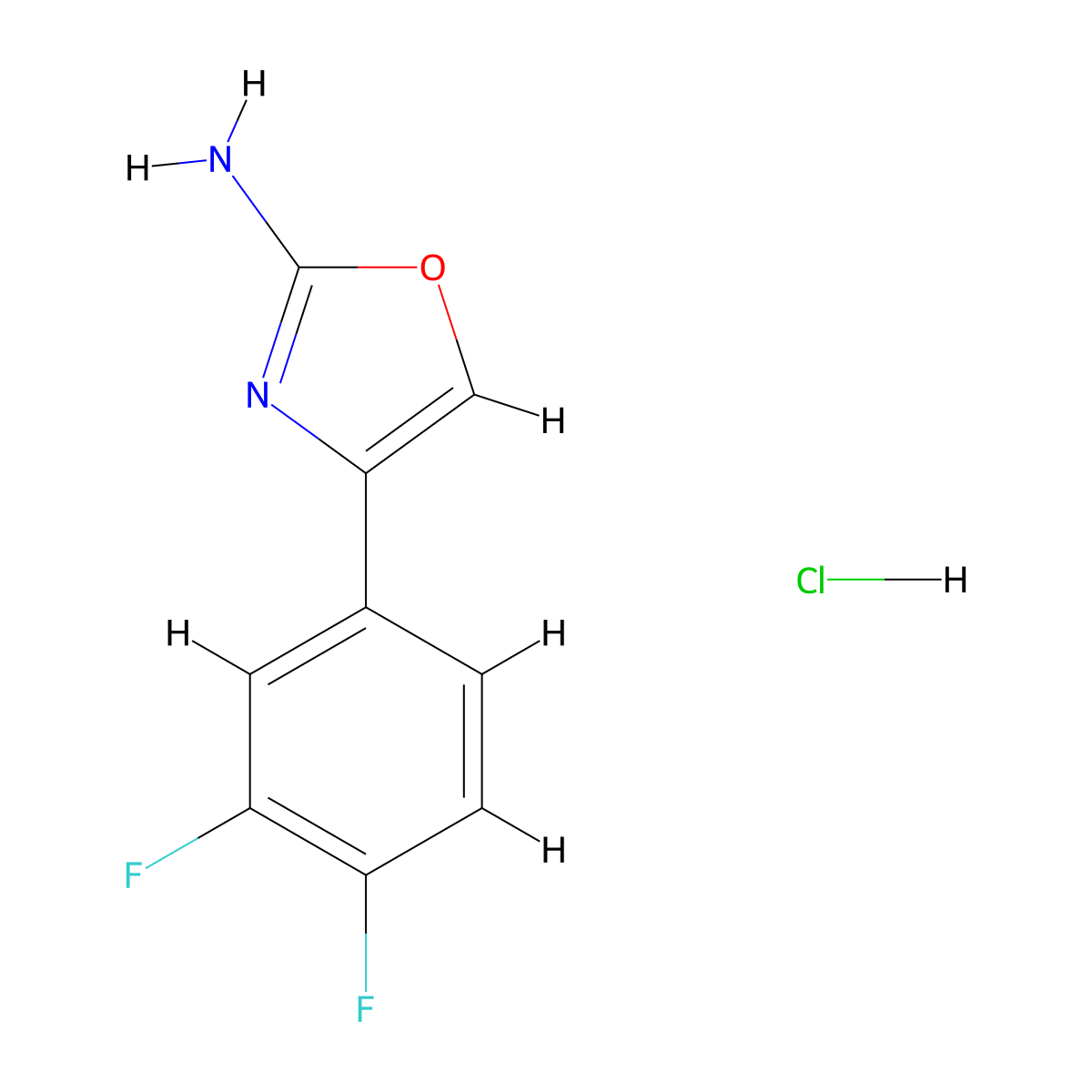 4-(3,4-Difluorophenyl)-1,3-oxazol-2-amine hydrochloride molecular structure, CAS 2089256-09-5