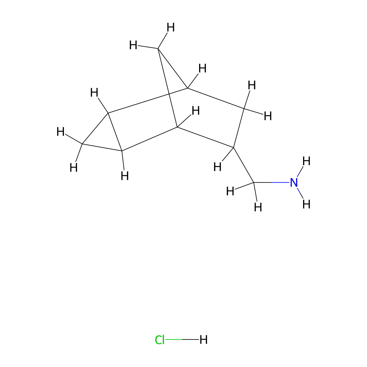 (Tricyclo(3.2.1.0,2,4)octan-6-yl)methanamine hydrochloride molecular structure, CAS 2089256-11-9