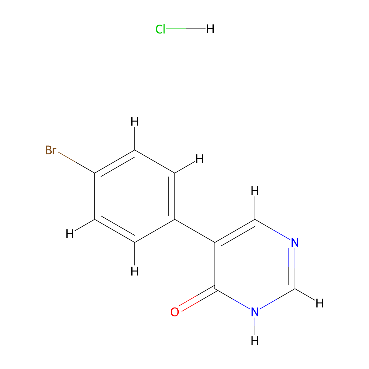 5-(4-Bromophenyl)pyrimidin-4-ol hydrochloride molecular structure, CAS 2089256-17-5
