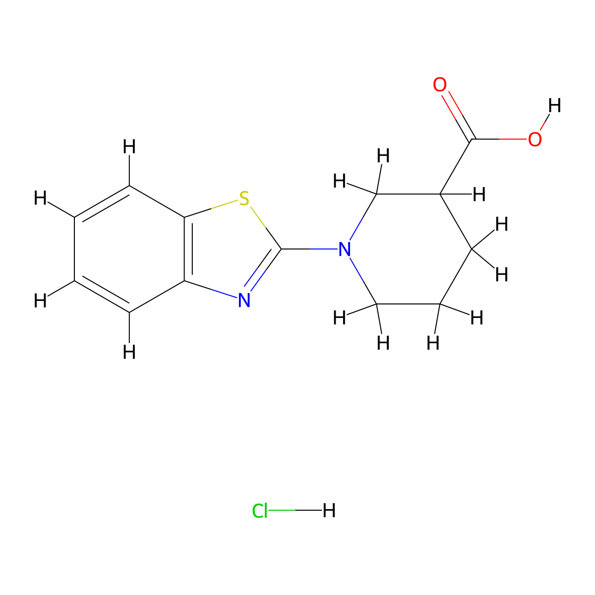 1-(1,3-Benzothiazol-2-yl)piperidine-3-carboxylic acid hydrochloride molecular structure, CAS 2089257-08-7