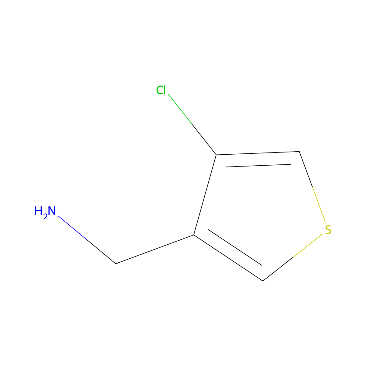 (4-Chlorothiophen-3-yl)methanamine molecular structure, CAS 2089257-09-8
