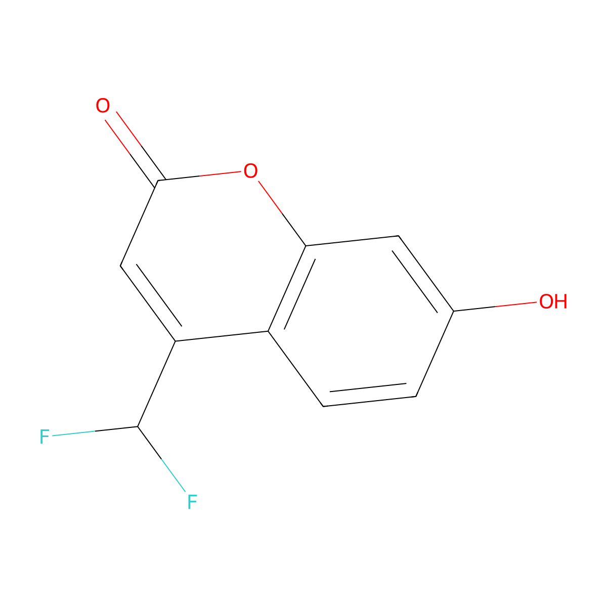 4-(difluoromethyl)-7-hydroxy-2H-chromen-2-one molecular structure, CAS 2089257-15-6