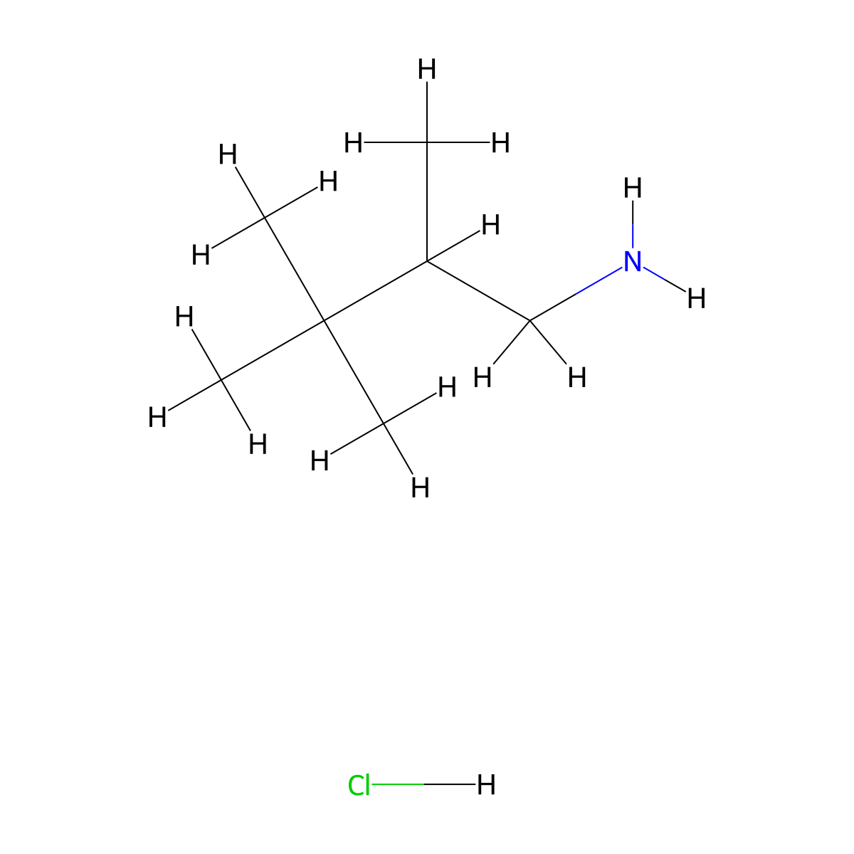 2,3,3-Trimethylbutan-1-amine hydrochloride molecular structure, CAS 2089257-25-8