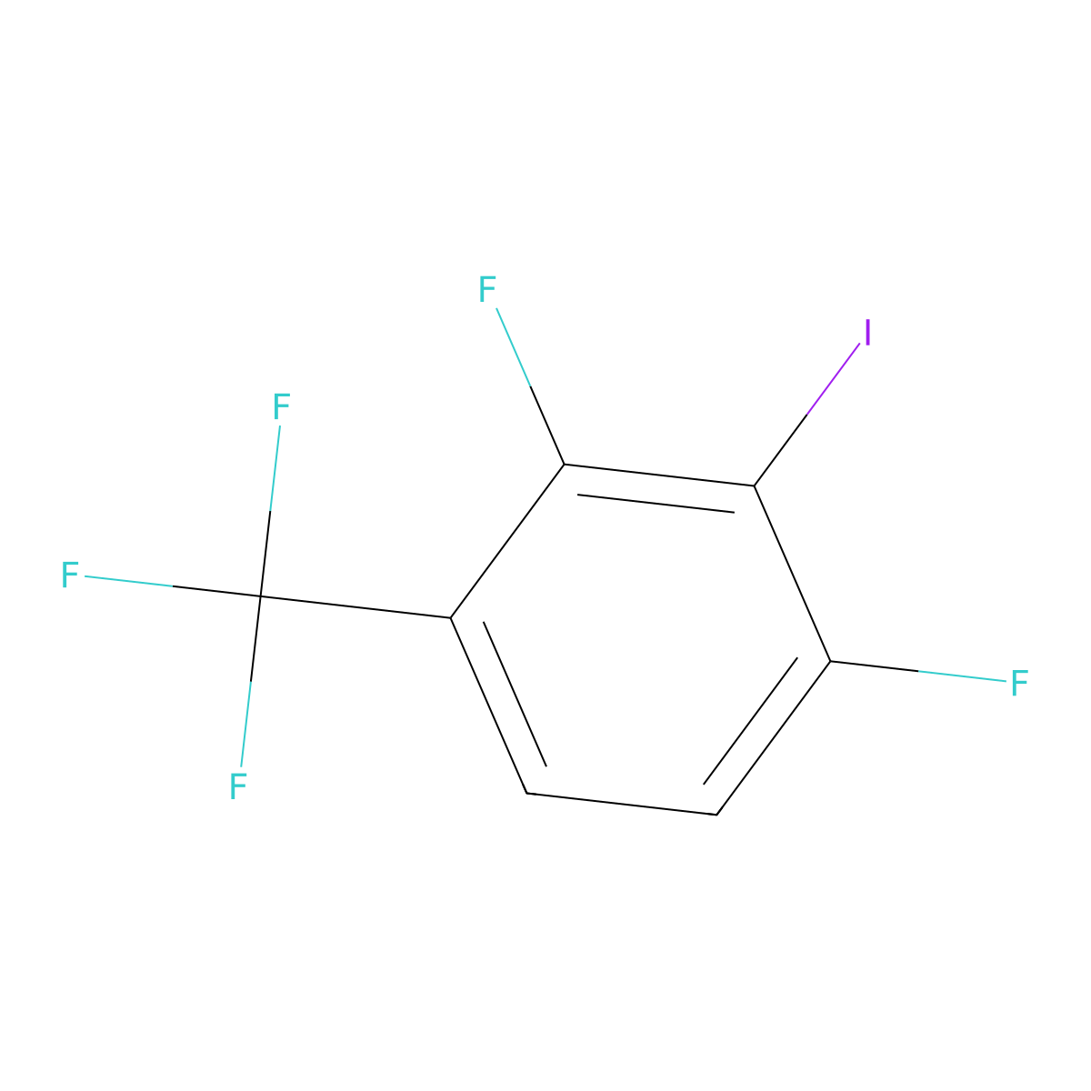 2,4-Difluoro-3-iodobenzotrifluoride molecular structure, CAS 2089257-26-9