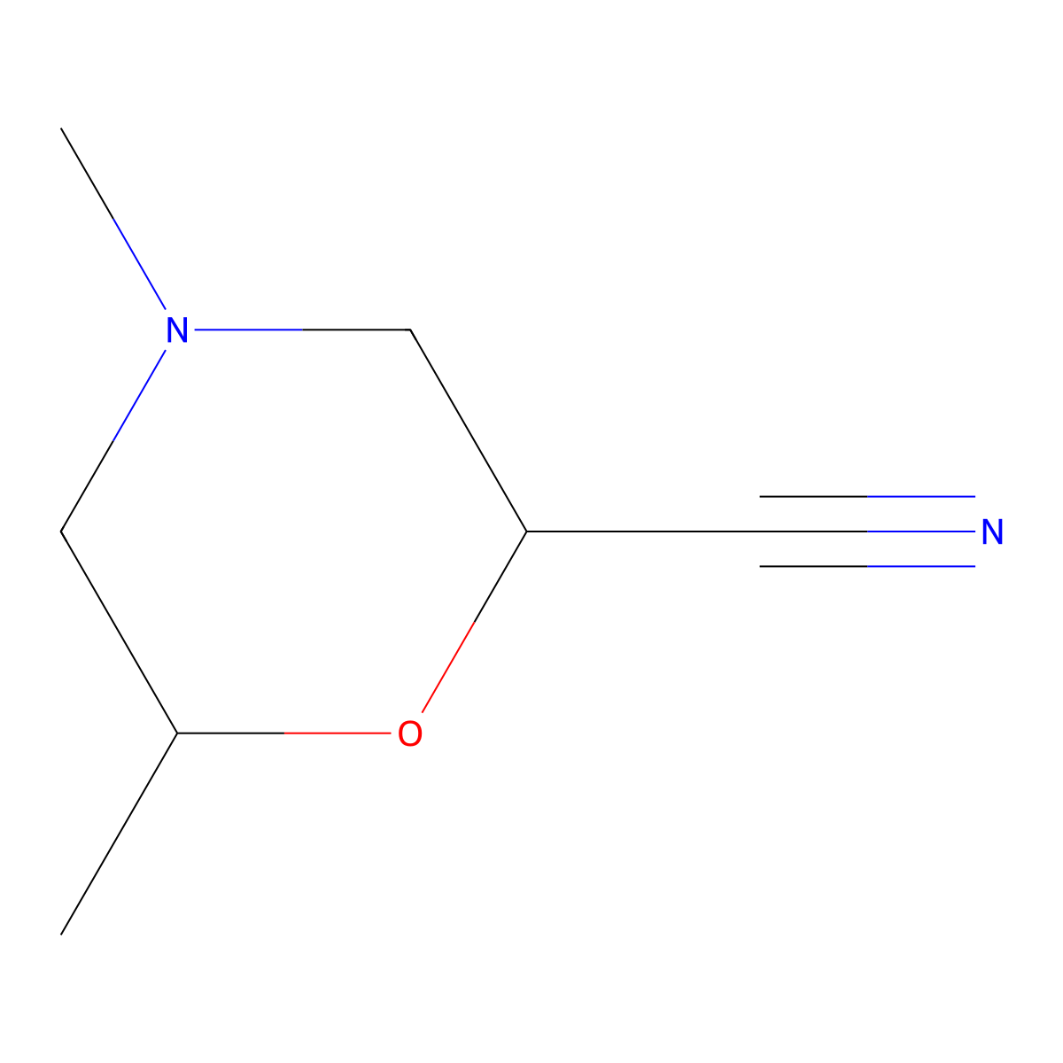 4,6-Dimethylmorpholine-2-carbonitrile molecular structure, CAS 2089257-28-1
