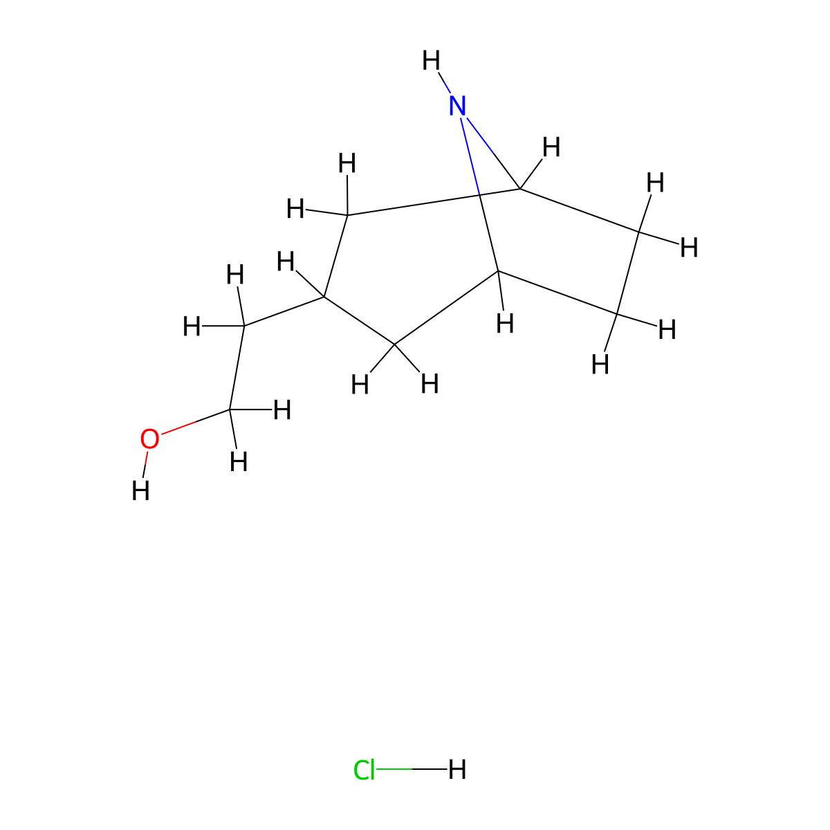 2-{8-Azabicyclo[3.2.1]octan-3-yl}ethan-1-ol hydrochloride molecular structure, CAS 2089257-41-8