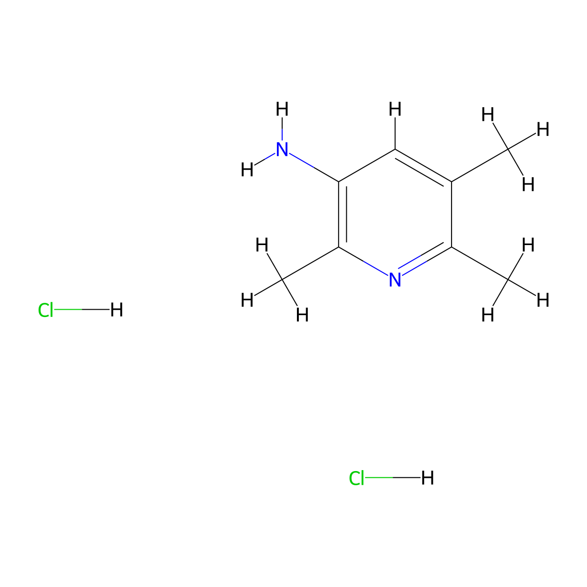 2,5,6-Trimethyl-3-pyridinamine dihydrochloride molecular structure, CAS 2089257-49-6