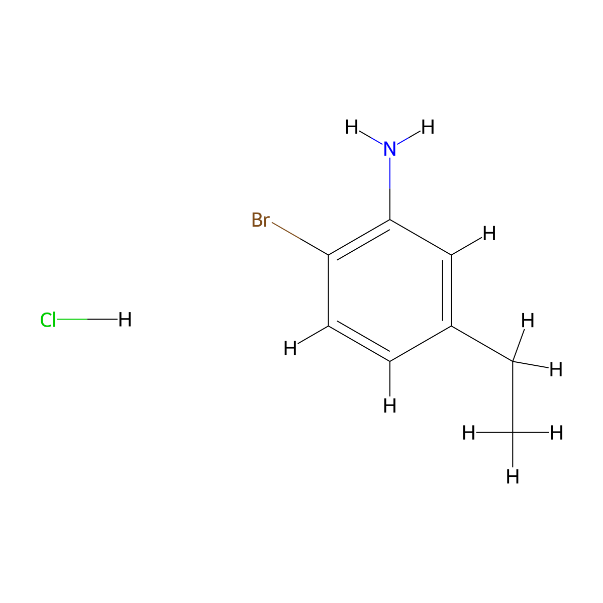 2-Bromo-5-ethylaniline hydrochloride molecular structure, CAS 2089257-59-8