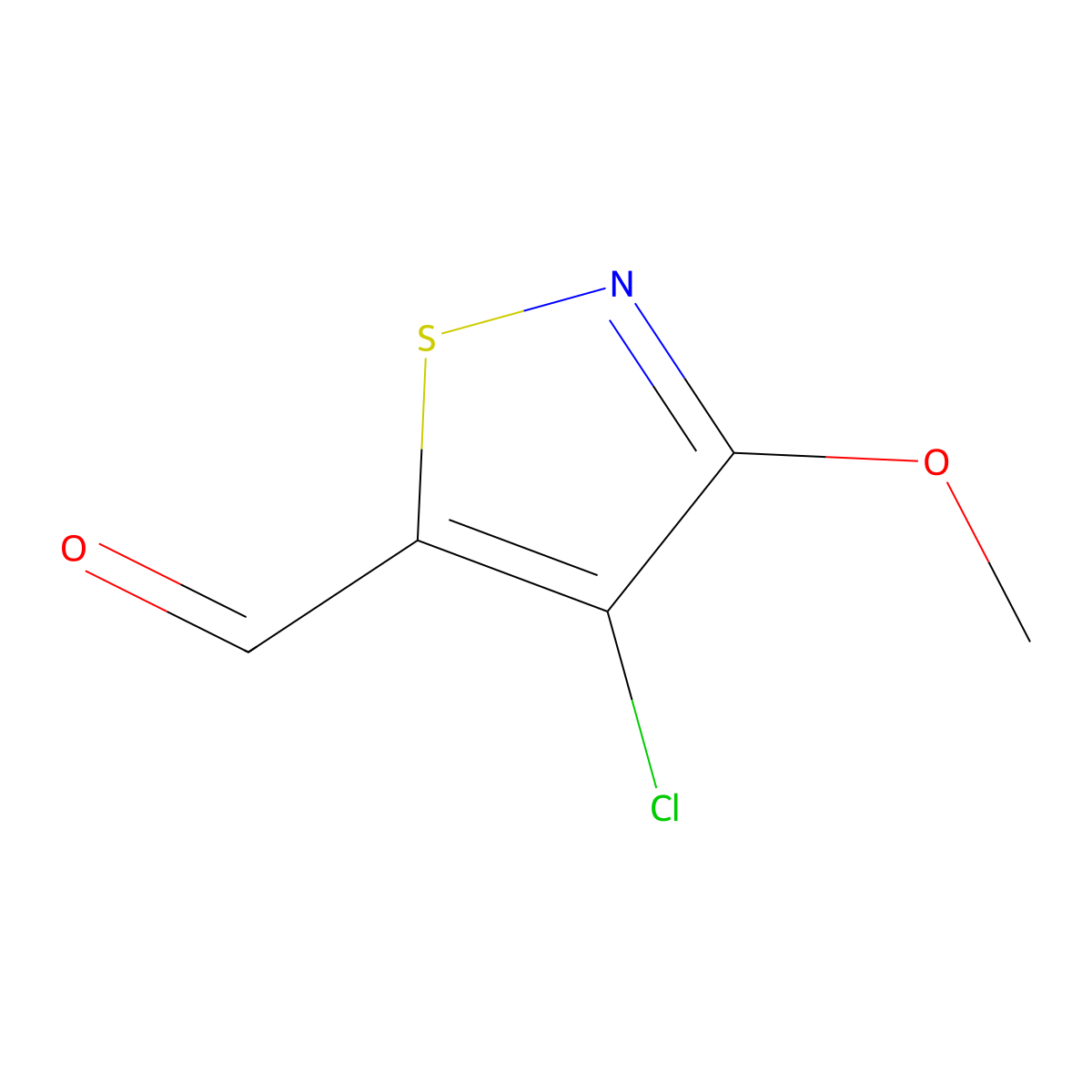 4-Chloro-3-methoxy-1,2-thiazole-5-carbaldehyde molecular structure, CAS 2089257-62-3