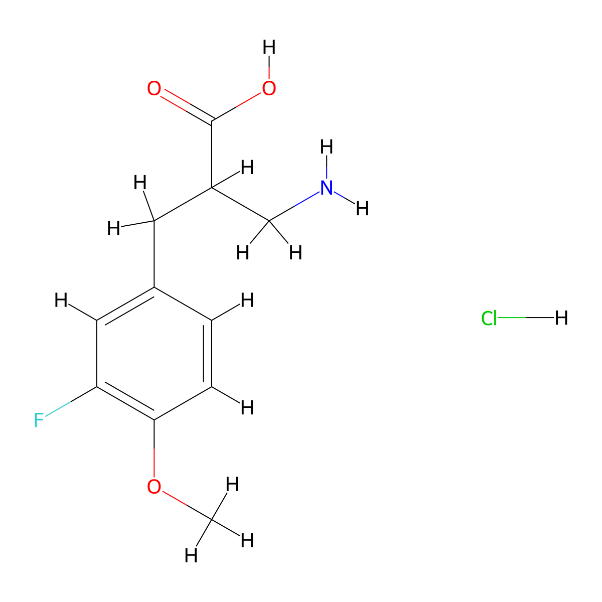 3-Amino-2-((3-fluoro-4-methoxyphenyl)methyl)propanoic acid hydrochloride molecular structure, CAS 2089257-64-5
