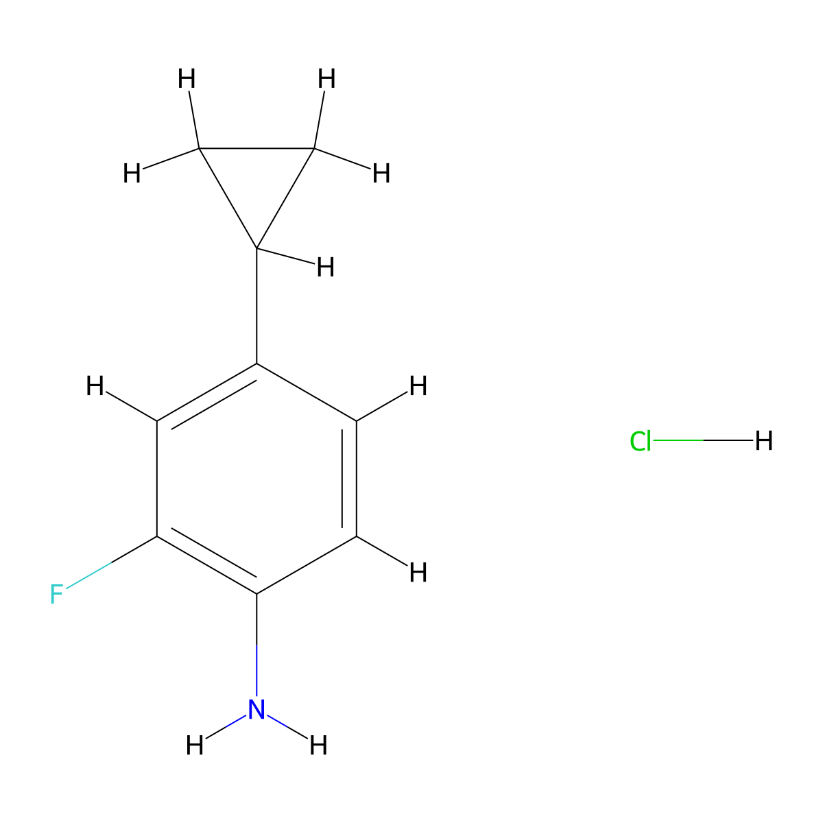 4-Cyclopropyl-2-fluoroaniline hydrochloride molecular structure, CAS 2089257-67-8